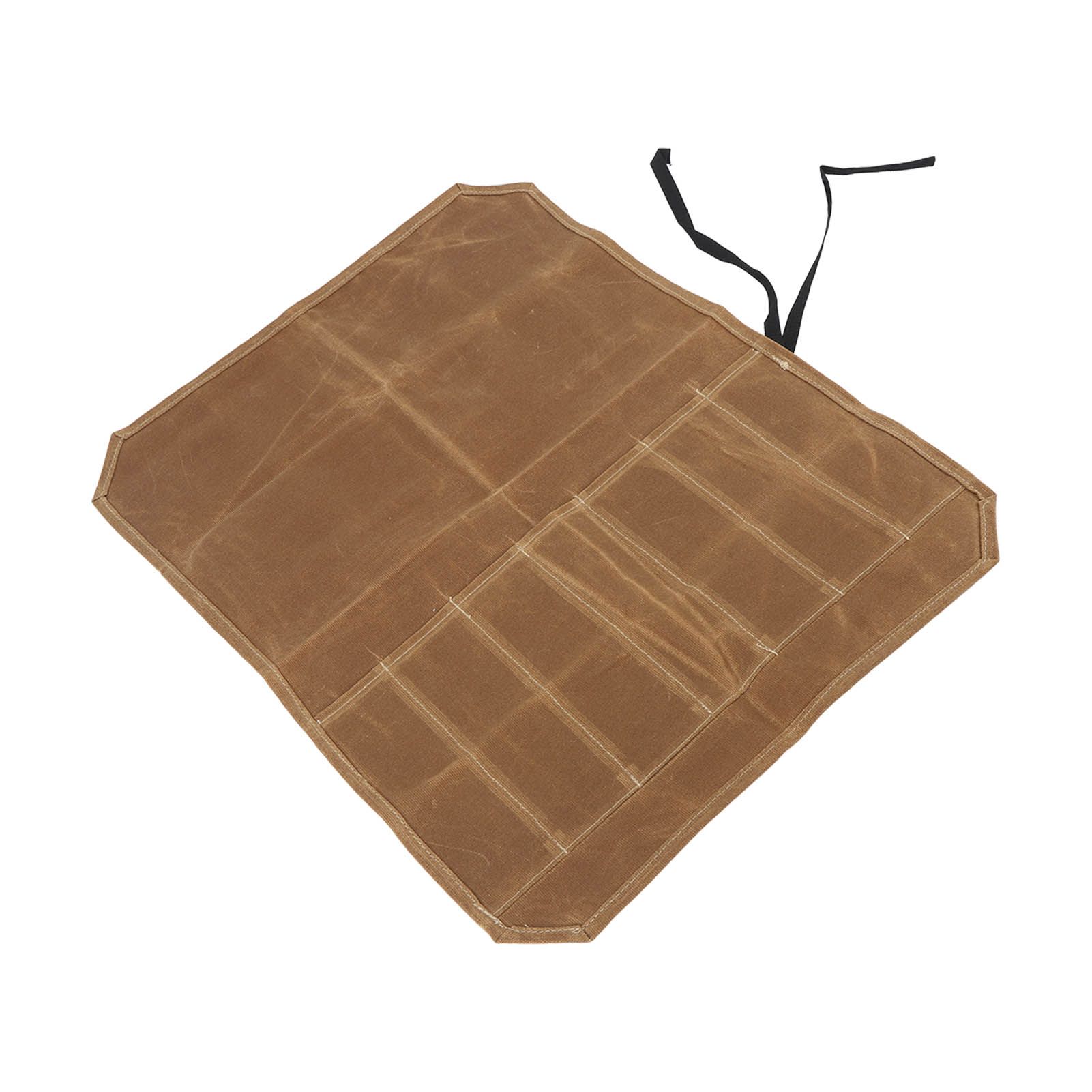 Camping Utensil Bag Canvas Cookware Knife Storage Bag Portable Tools Travel Bag for Outdoor BBQ Khaki - Image 5