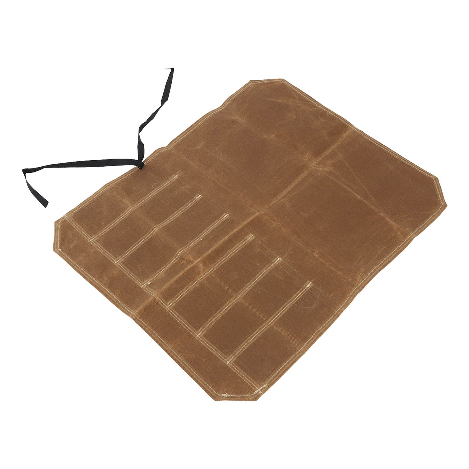 Camping Utensil Bag Canvas Cookware Knife Storage Bag Portable Tools Travel Bag for Outdoor BBQ Khaki - Image 6