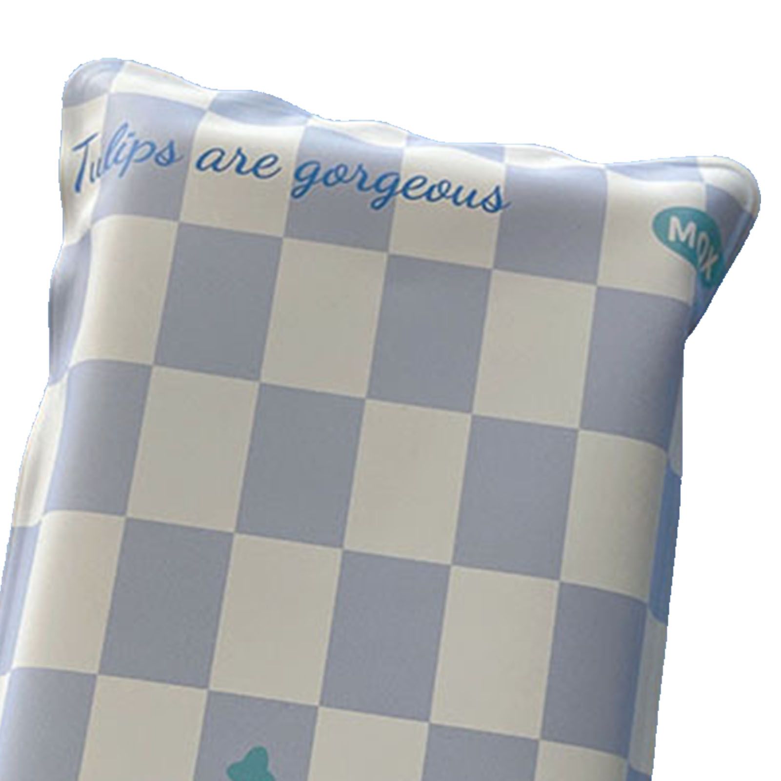 Water Filling Ice Pillow Multifunctional Summer Cartoon Cooling Cushion Mat Chair Pad for Children Blue Plaid Tulips - Image 7