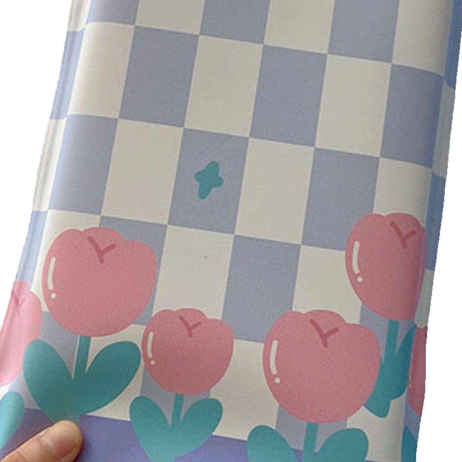 Water Filling Ice Pillow Multifunctional Summer Cartoon Cooling Cushion Mat Chair Pad for Children Blue Plaid Tulips - Image 8