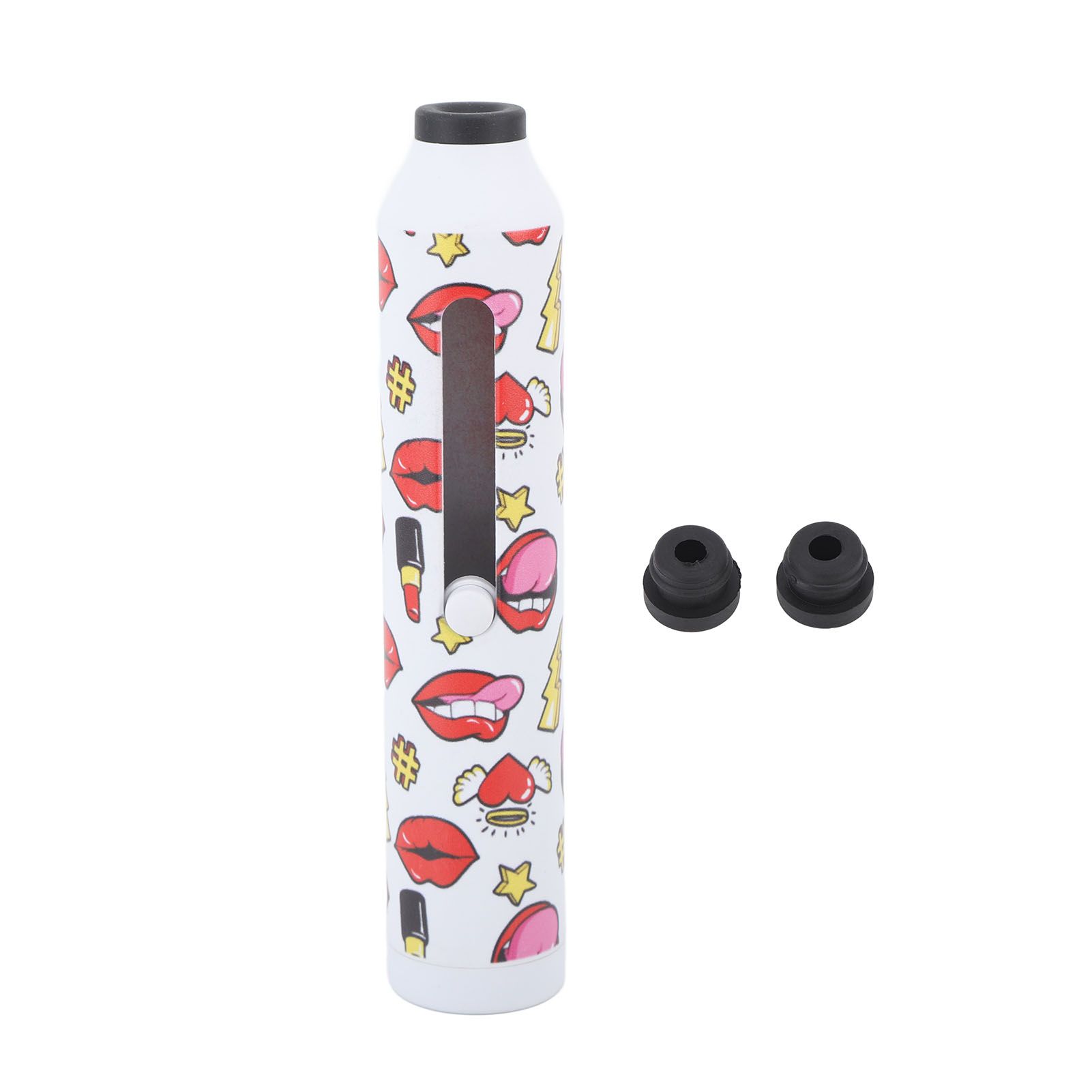 Handheld Car Ashtray Safety Protection Lightweight Portable Large Capacity Mini Car Cigarette Ashtray For Home Smoking Area Red Lips - Image 1