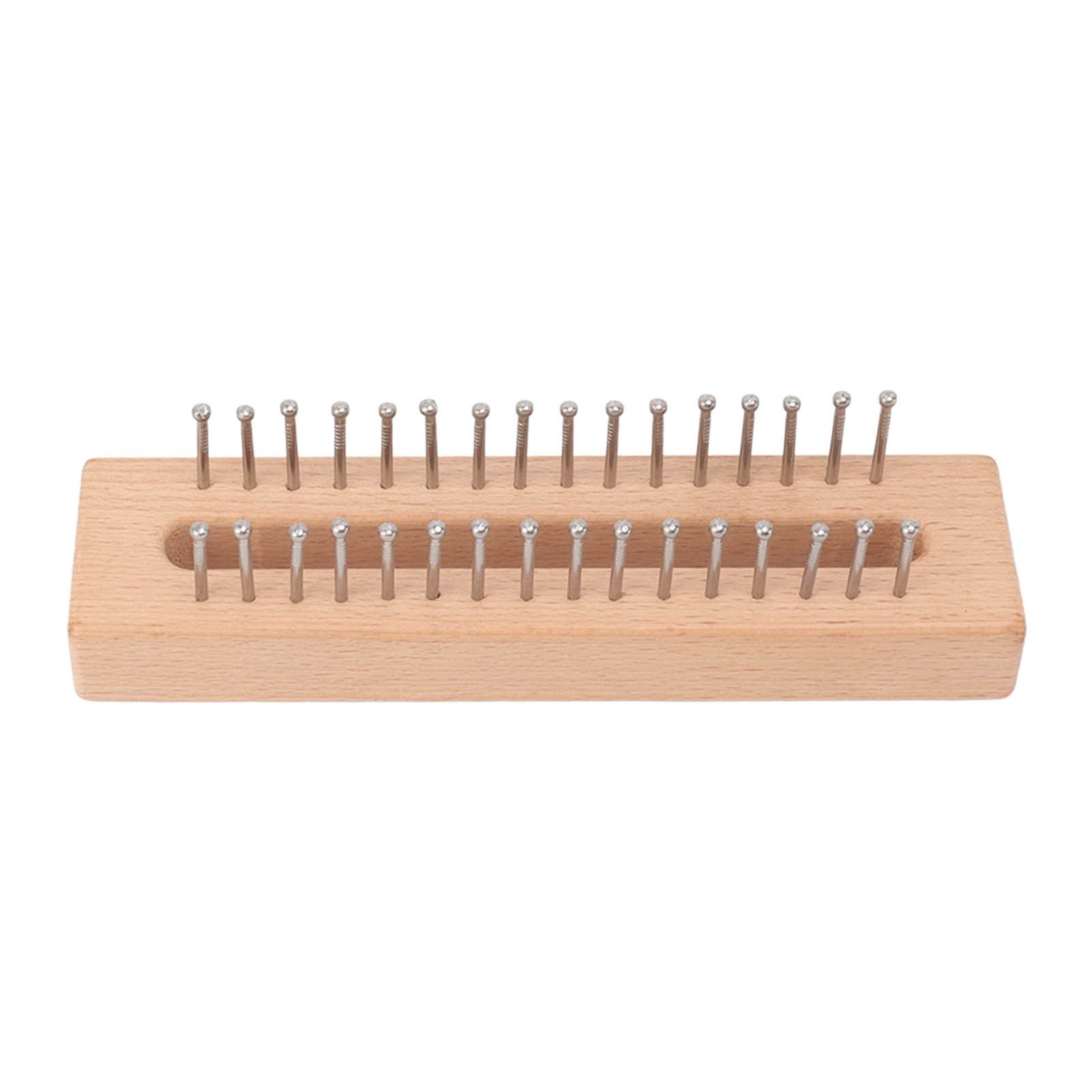 Knitting Loom Wooden Square Knitting Board DIY Craft Weaving Tool for Scarves Hats Toys - Image 2