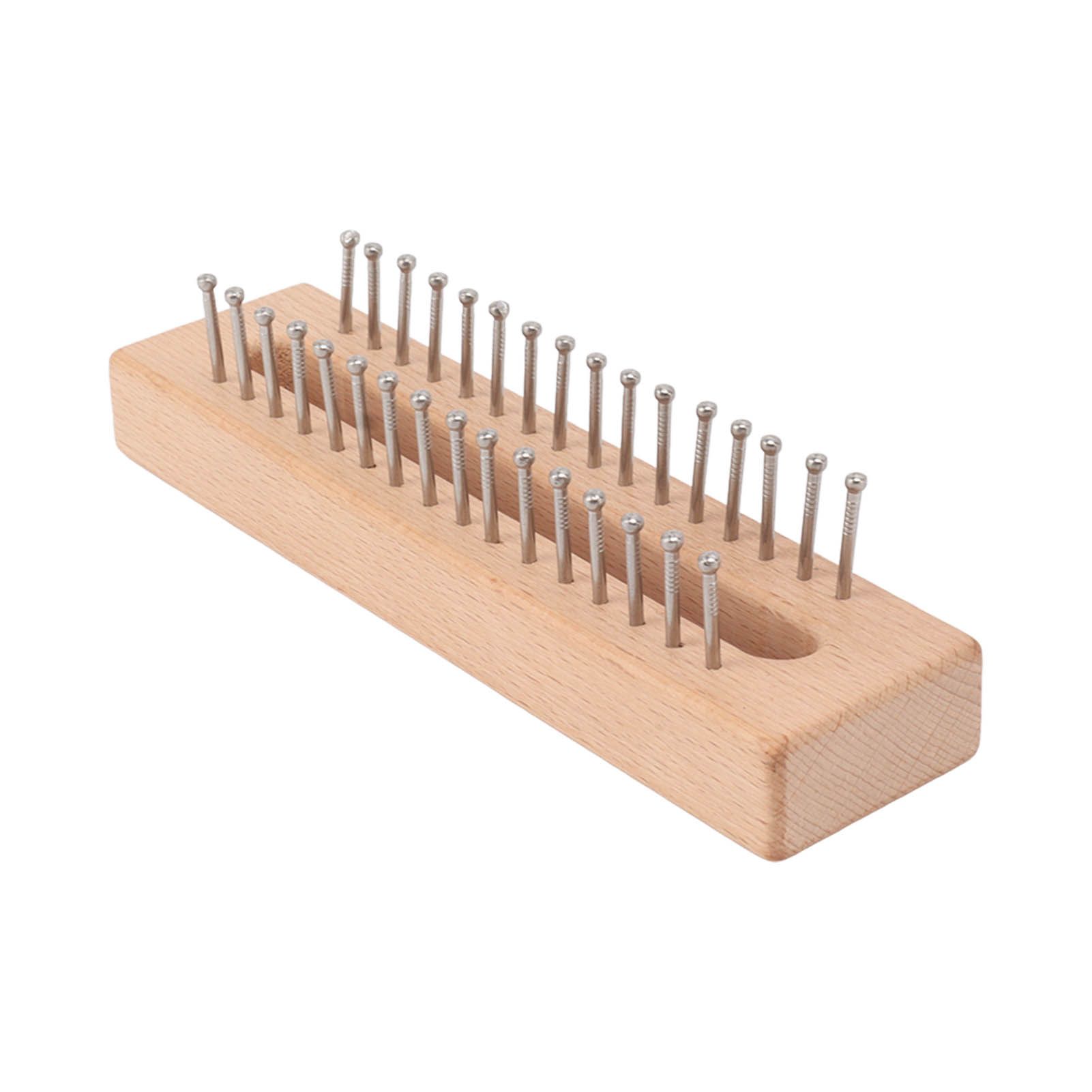Knitting Loom Wooden Square Knitting Board DIY Craft Weaving Tool for Scarves Hats Toys - Image 3