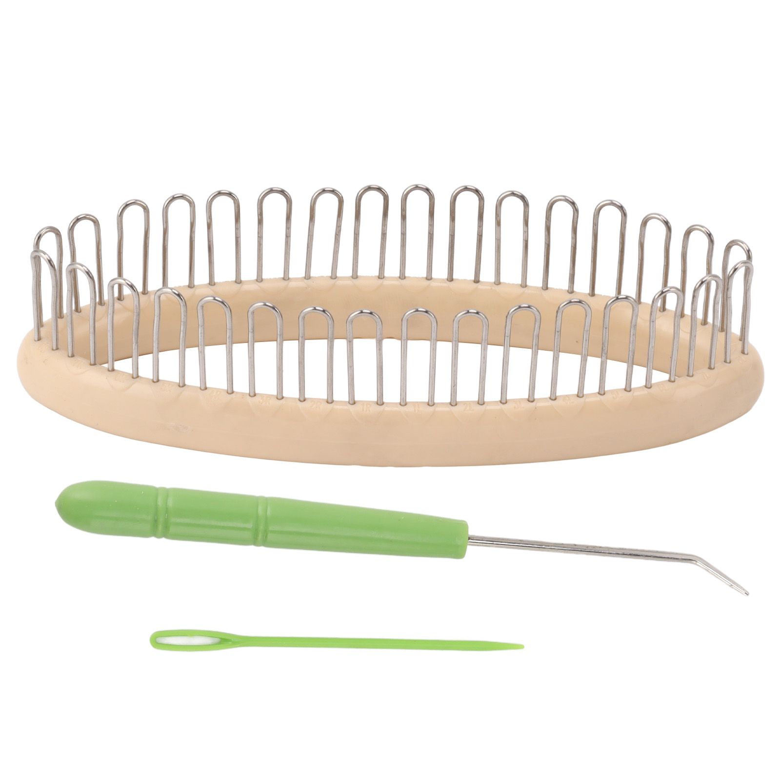 Knitting Loom Wooden Round Pocket Knitting Board DIY Weaving Craft Tool with Loom Pock Tool and Needle for Scarves Socks - Image 1