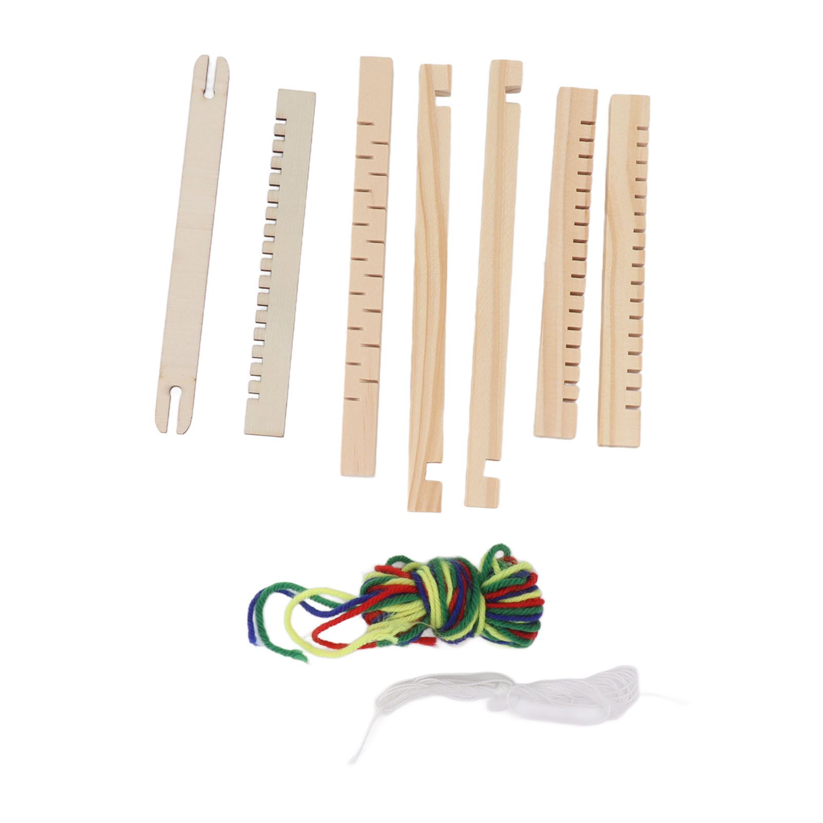 Kids Weaving Loom Easy Operation Hand Eye Coordination Durable Wood Weaving Loom Kit for Beginner Adult Craft DIY - Image 1