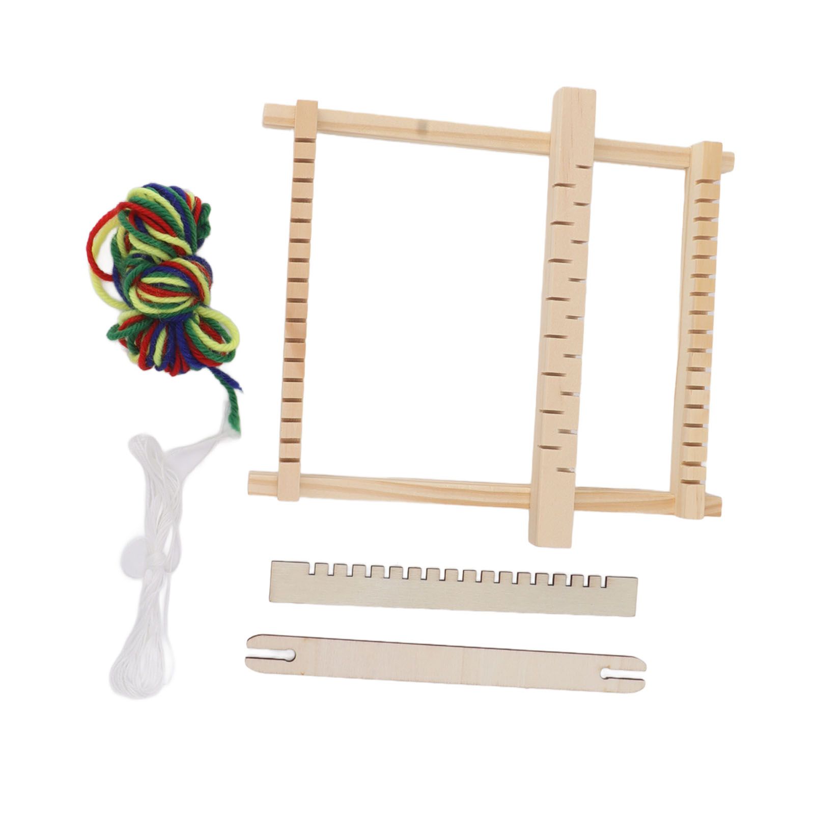 Kids Weaving Loom Easy Operation Hand Eye Coordination Durable Wood Weaving Loom Kit for Beginner Adult Craft DIY - Image 2