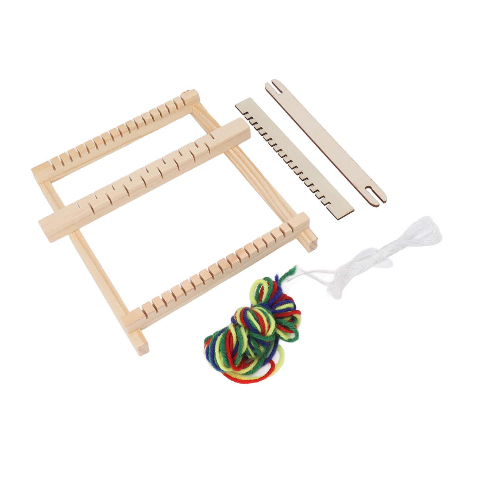 Kids Weaving Loom Easy Operation Hand Eye Coordination Durable Wood Weaving Loom Kit for Beginner Adult Craft DIY - Image 5