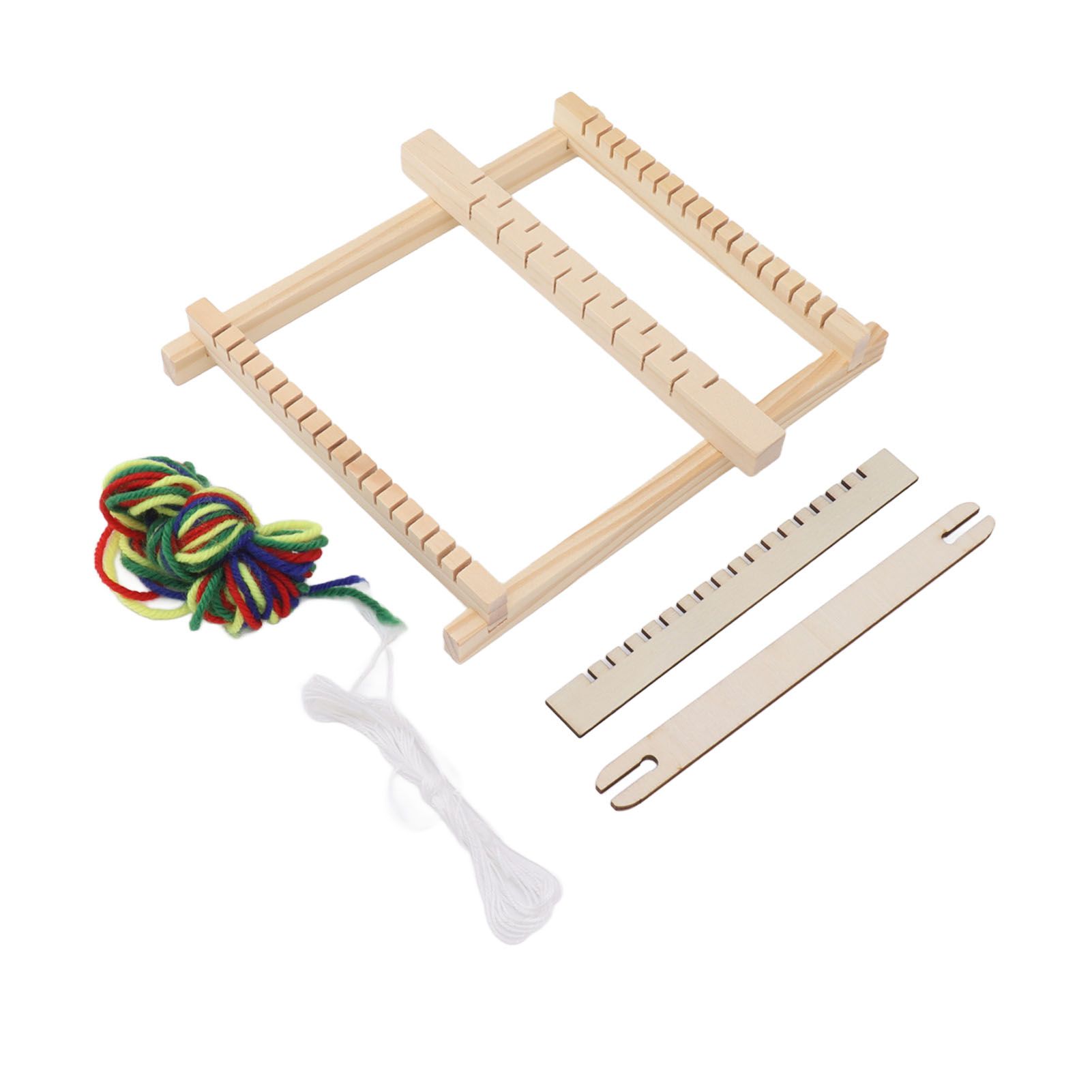 Kids Weaving Loom Easy Operation Hand Eye Coordination Durable Wood Weaving Loom Kit for Beginner Adult Craft DIY - Image 6