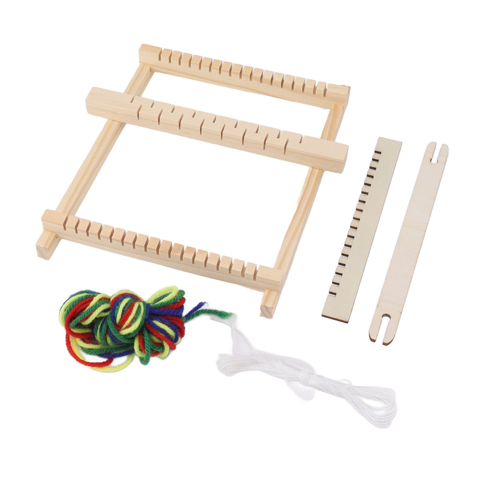 Kids Weaving Loom Easy Operation Hand Eye Coordination Durable Wood Weaving Loom Kit for Beginner Adult Craft DIY - Image 7
