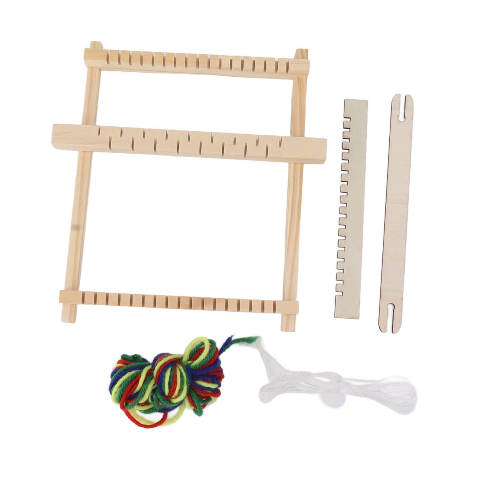 Kids Weaving Loom Easy Operation Hand Eye Coordination Durable Wood Weaving Loom Kit for Beginner Adult Craft DIY - Image 8