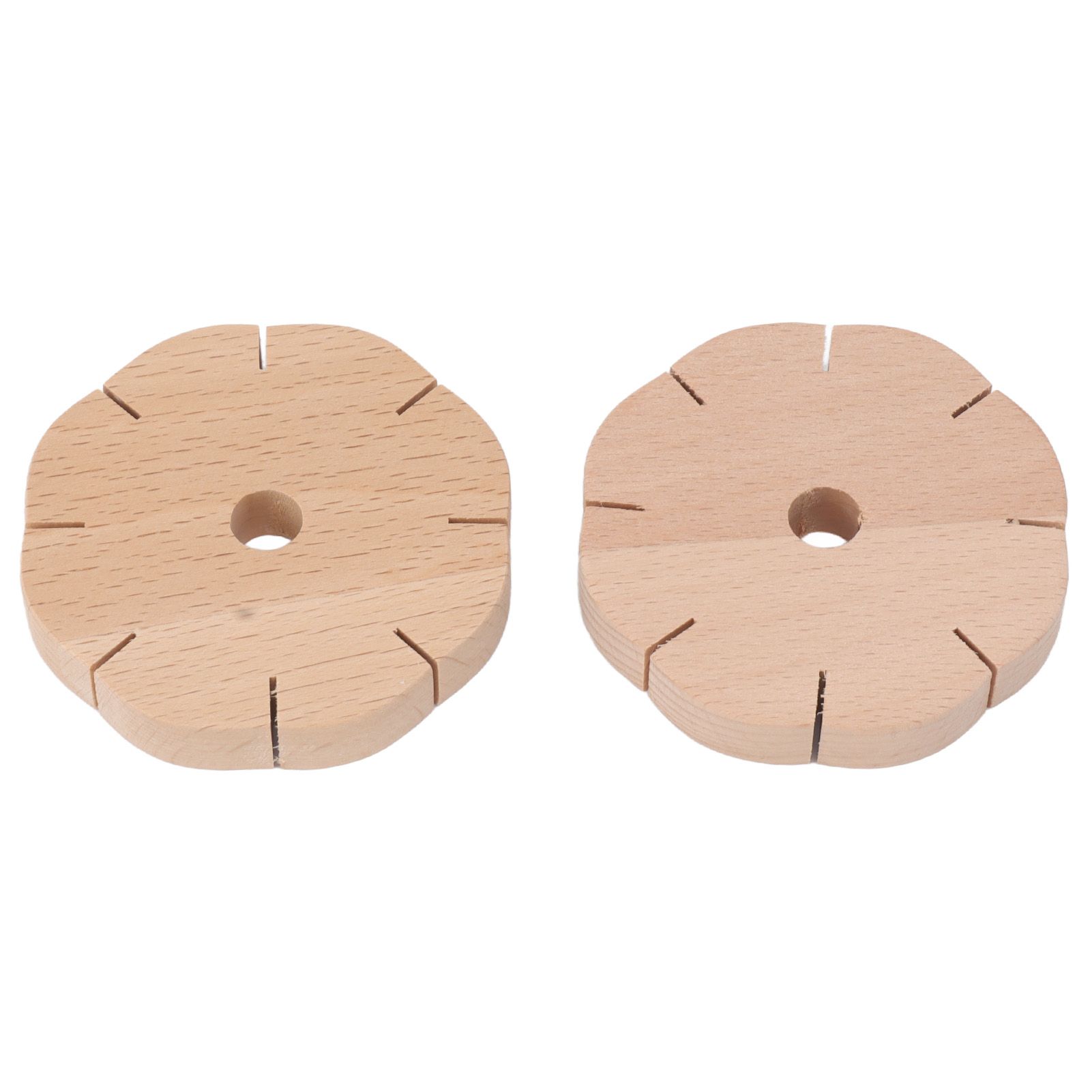 2Pcs Beading Cord Disc Wooden Round DIY Bracelet Braiding Plate Weaving Board Tools - Image 1