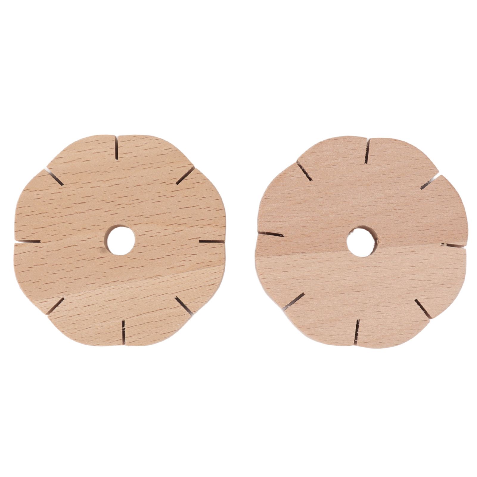 2Pcs Beading Cord Disc Wooden Round DIY Bracelet Braiding Plate Weaving Board Tools - Image 6