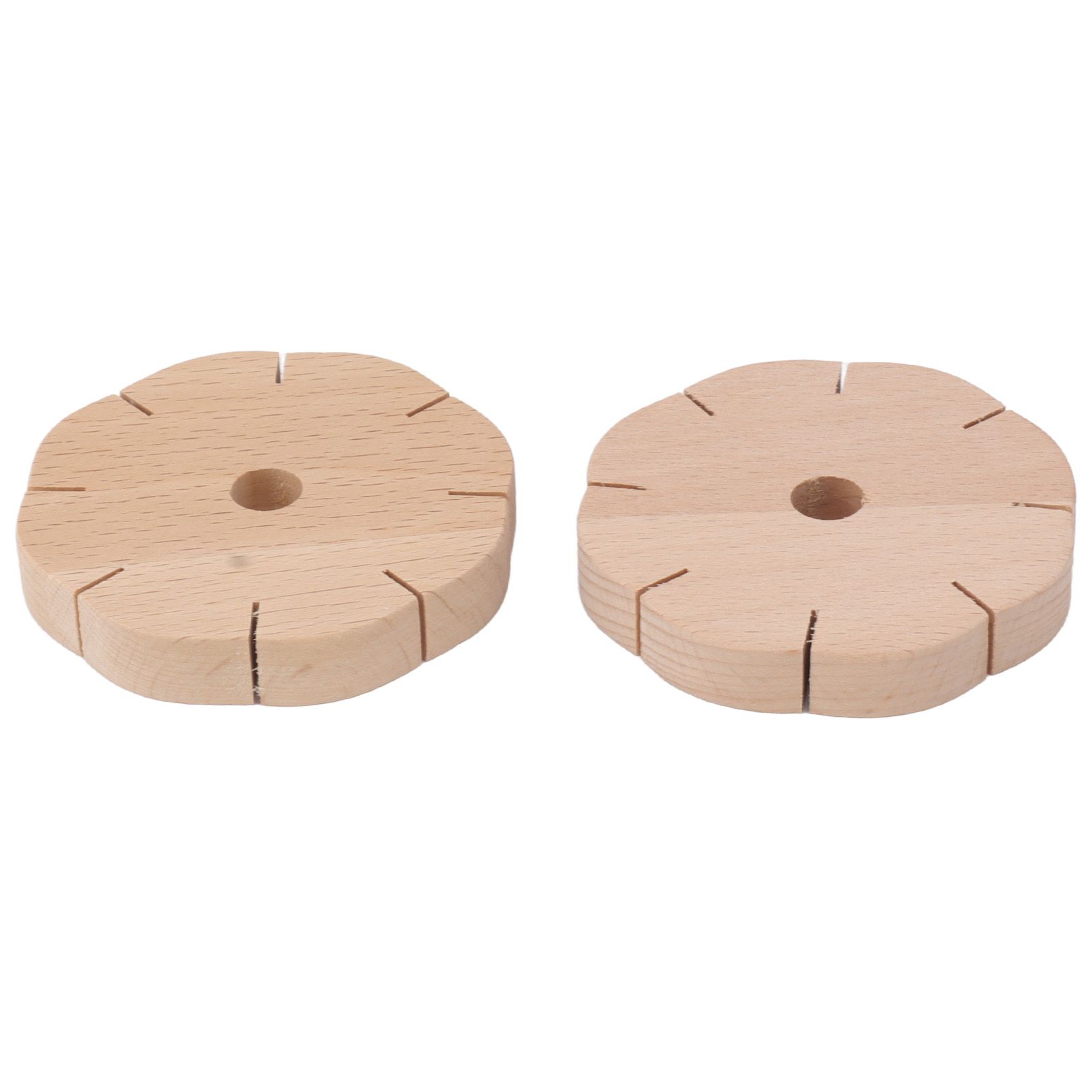2Pcs Beading Cord Disc Wooden Round DIY Bracelet Braiding Plate Weaving Board Tools - Image 8