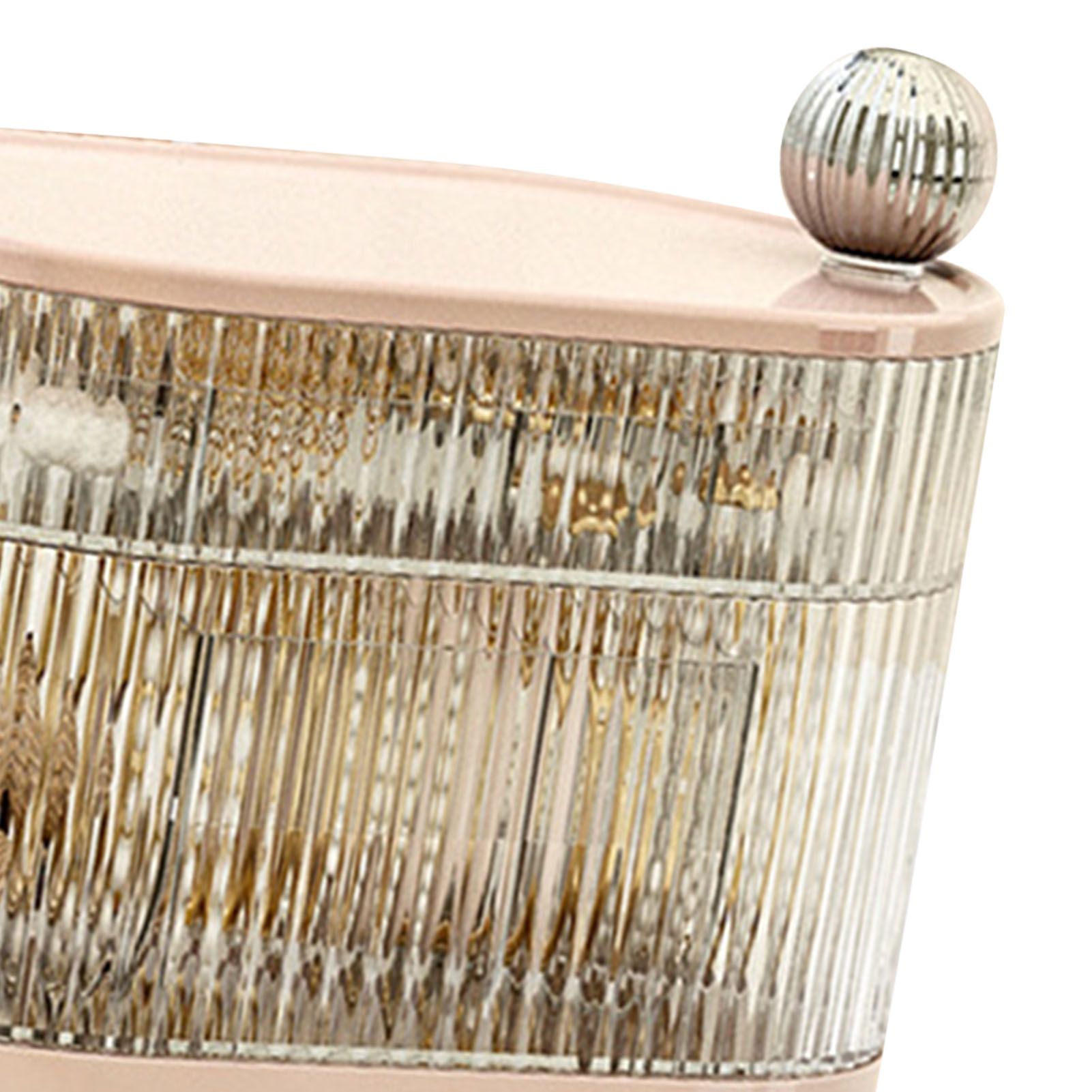 Desktop Storage Box 3 Tier Rotating Divided Organizer for Jewelry Data Cable Cosmetic Cream Pink - Image 7