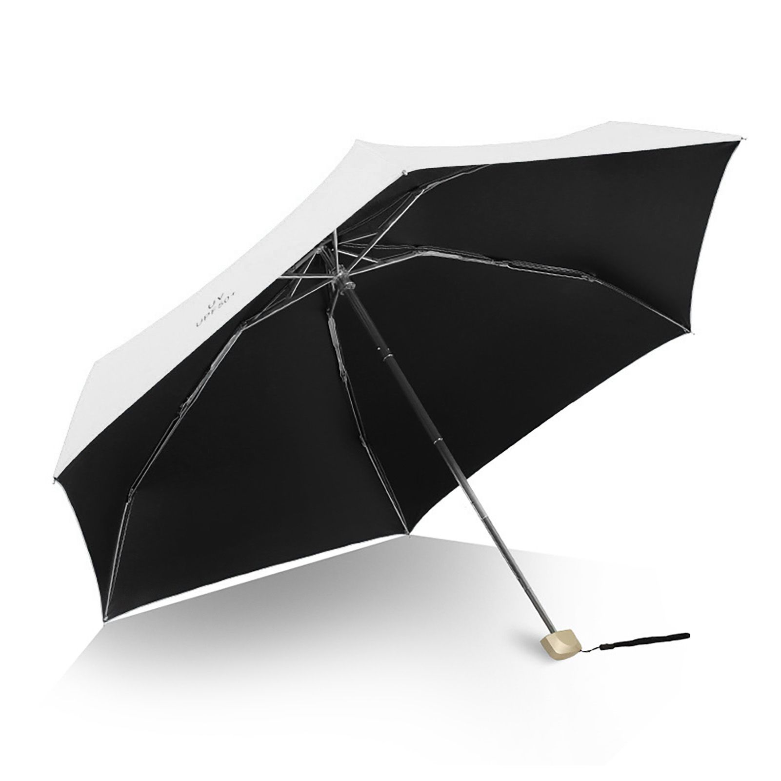 Sun Umbrella Super Light Mini Foldable UV Protection Wind Proof Portable Dual Use Umbrella White - Image 4