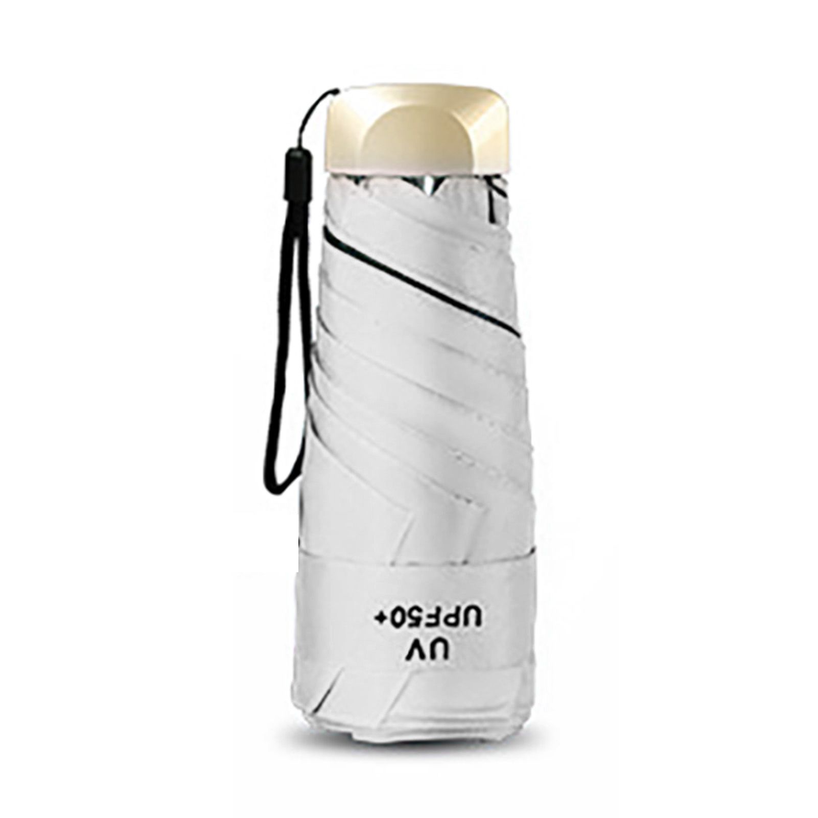 Sun Umbrella Super Light Mini Foldable UV Protection Wind Proof Portable Dual Use Umbrella White - Image 7