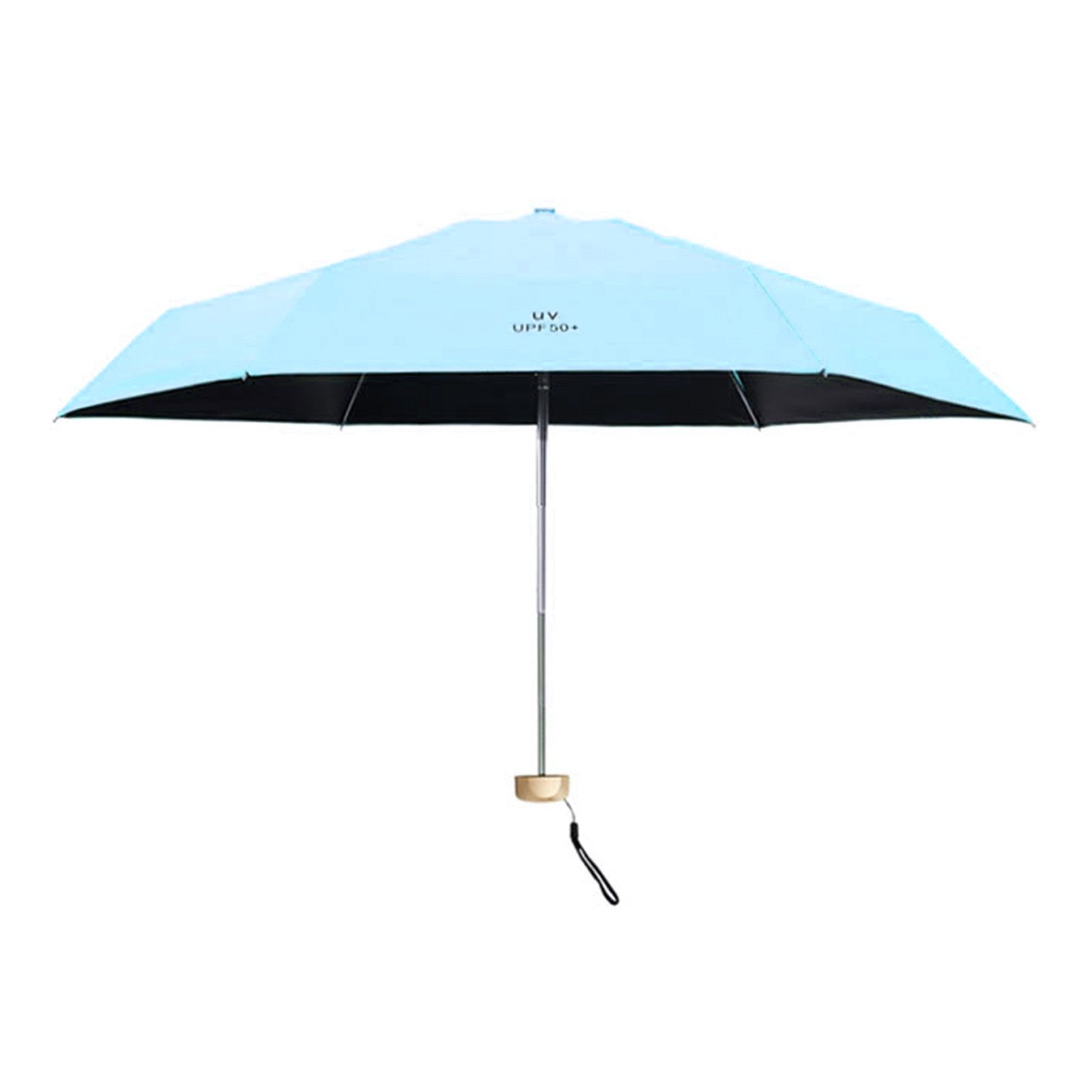 Sun Umbrella Super Light Mini Foldable UV Protection Wind Proof Portable Dual Use Umbrella Sky Blue - Image 3