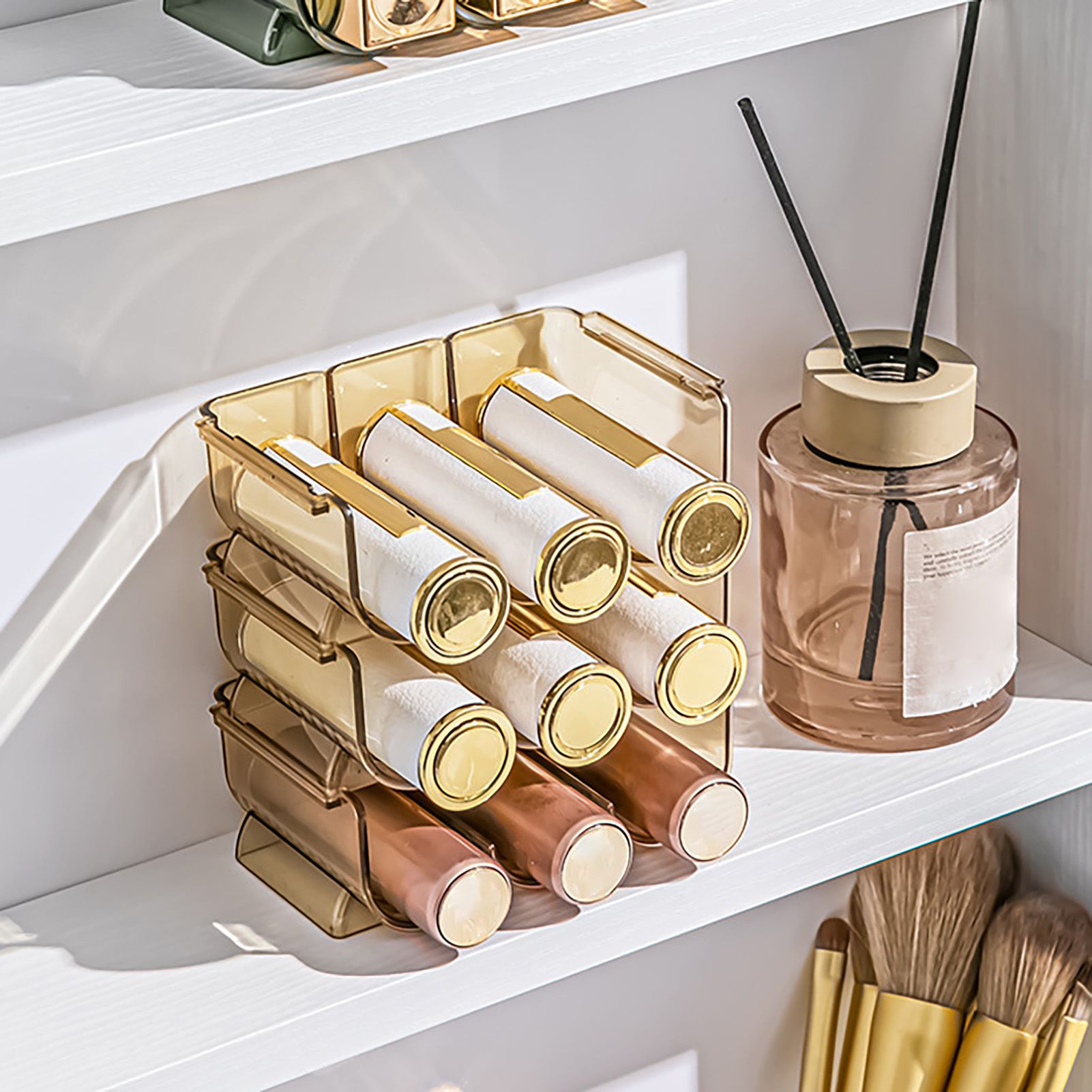 3pcs Lipstick Holder Transparent Storage Overlay Clear Lipstick Display Holder for Lip Gloss Transparent Green - Image 8