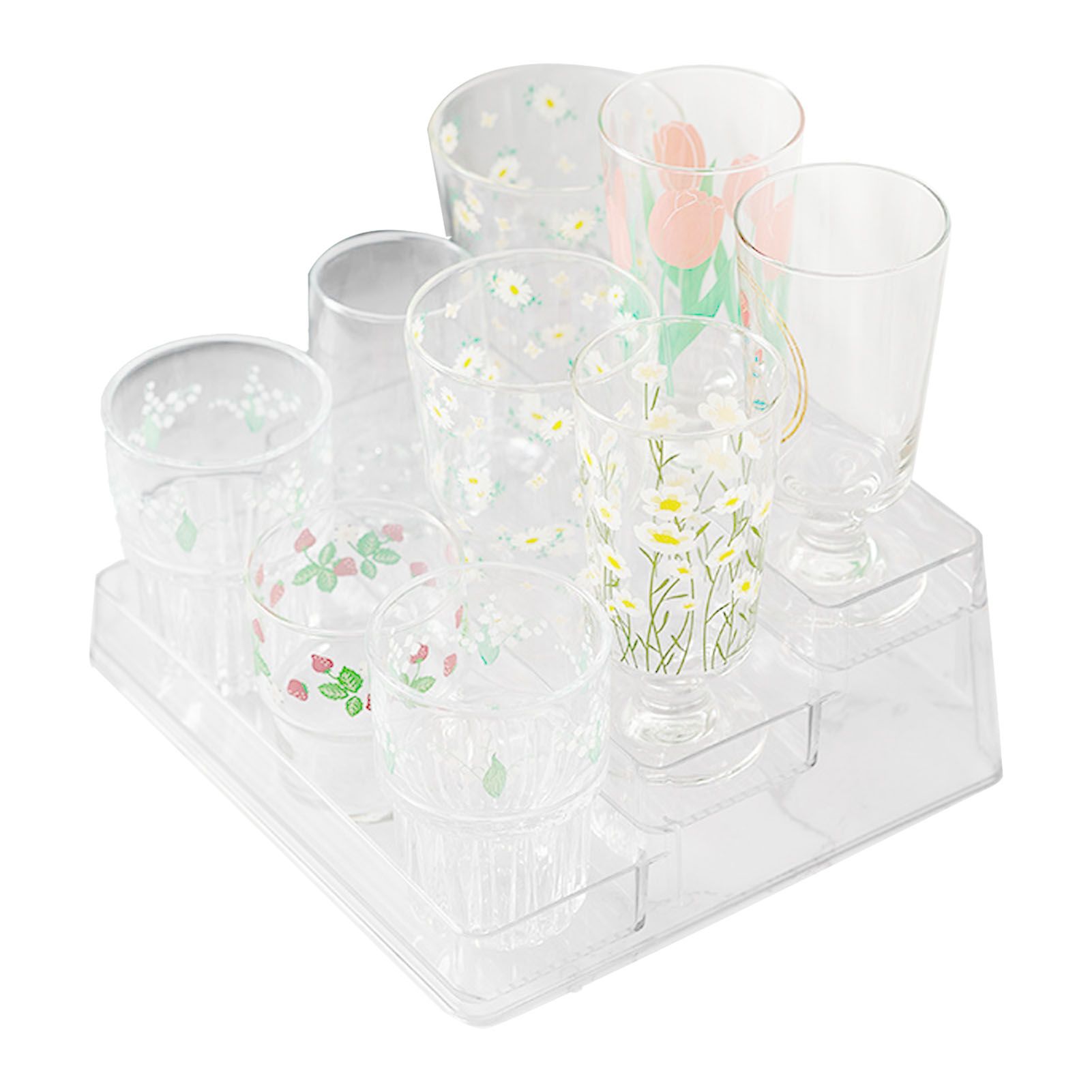Clear Acrylic Display Riser Shelf 3 Tier Riser Display Stand Kitchen Bathroom Storage Rack - Image 3