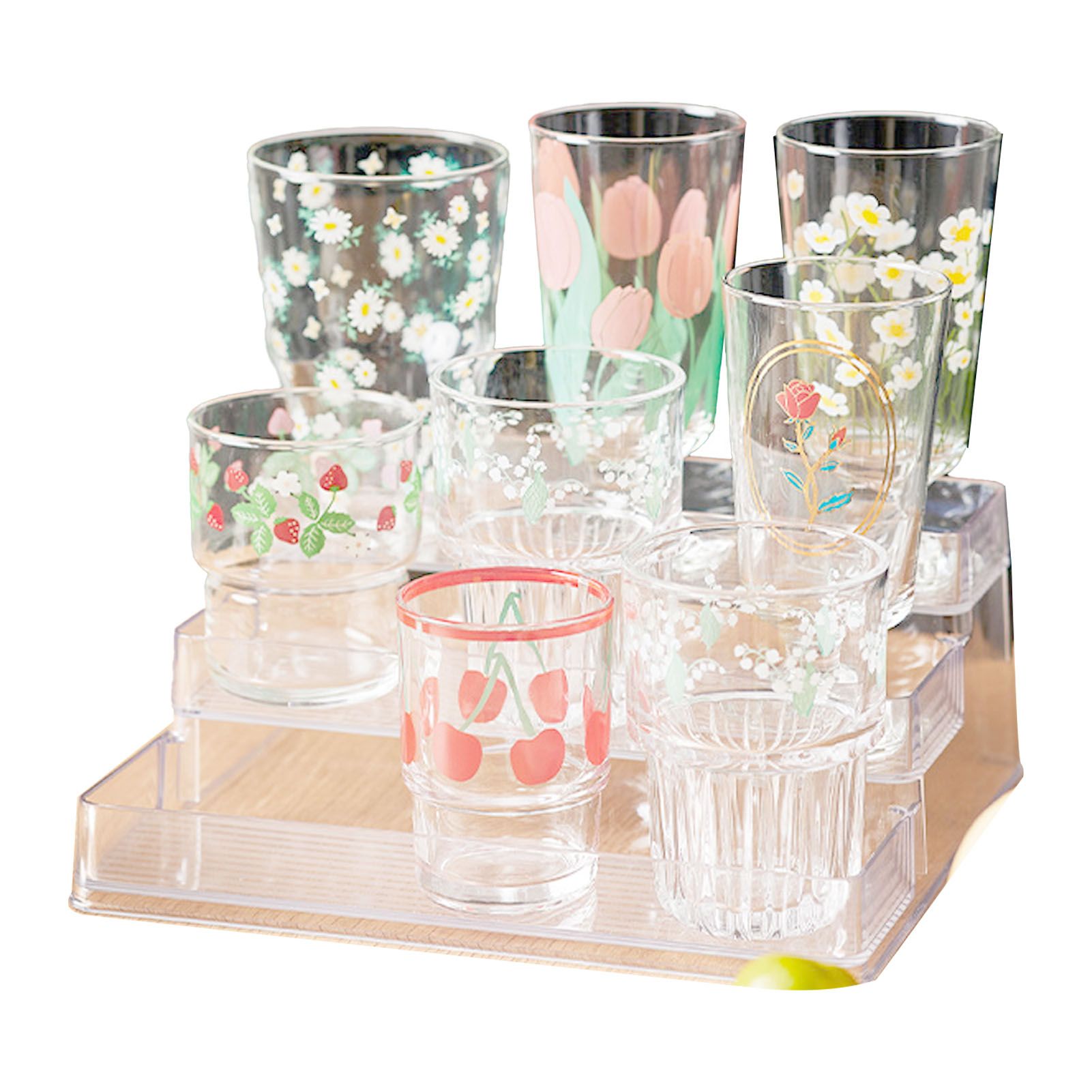 Clear Acrylic Display Riser Shelf 3 Tier Riser Display Stand Kitchen Bathroom Storage Rack - Image 4