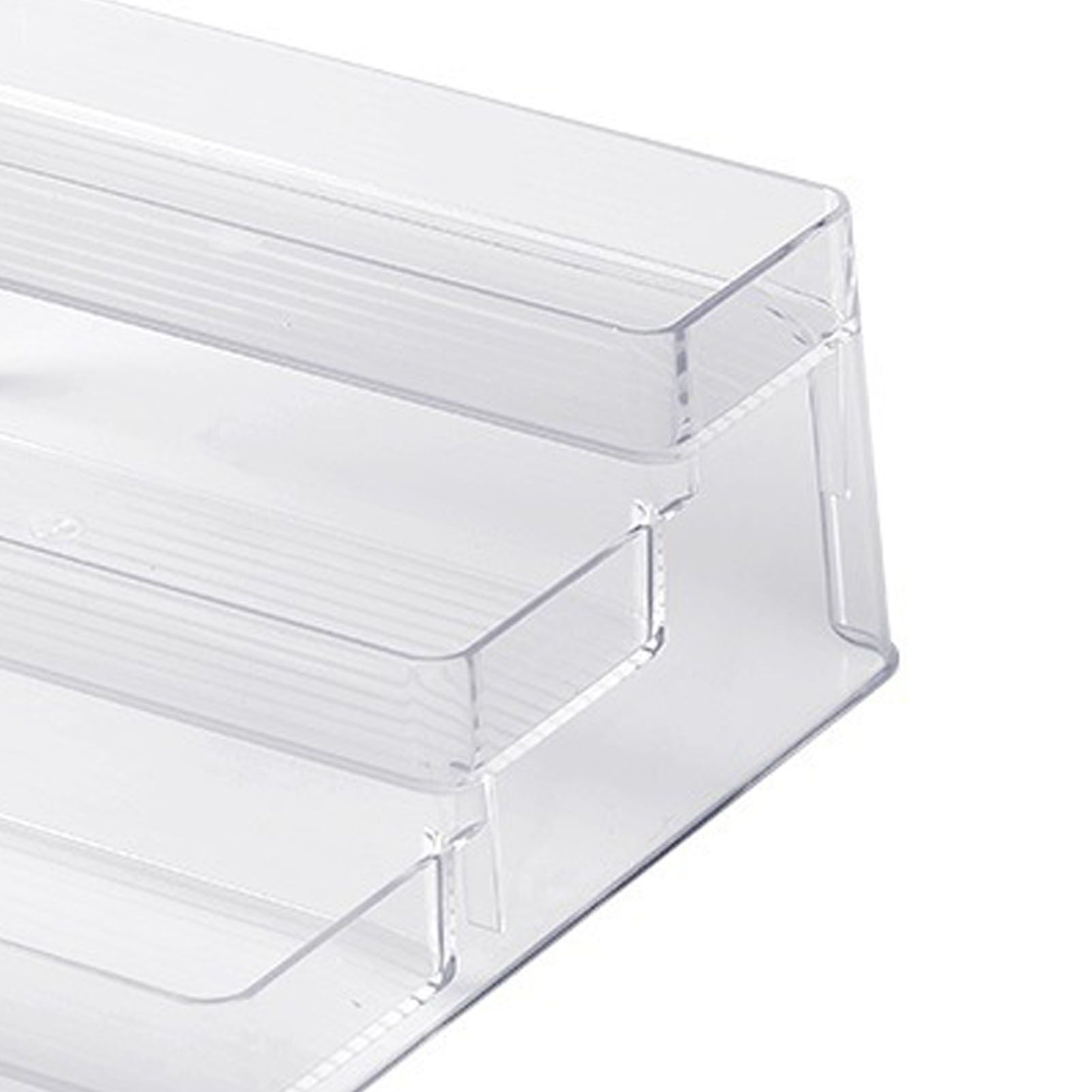 Clear Acrylic Display Riser Shelf 3 Tier Riser Display Stand Kitchen Bathroom Storage Rack - Image 7