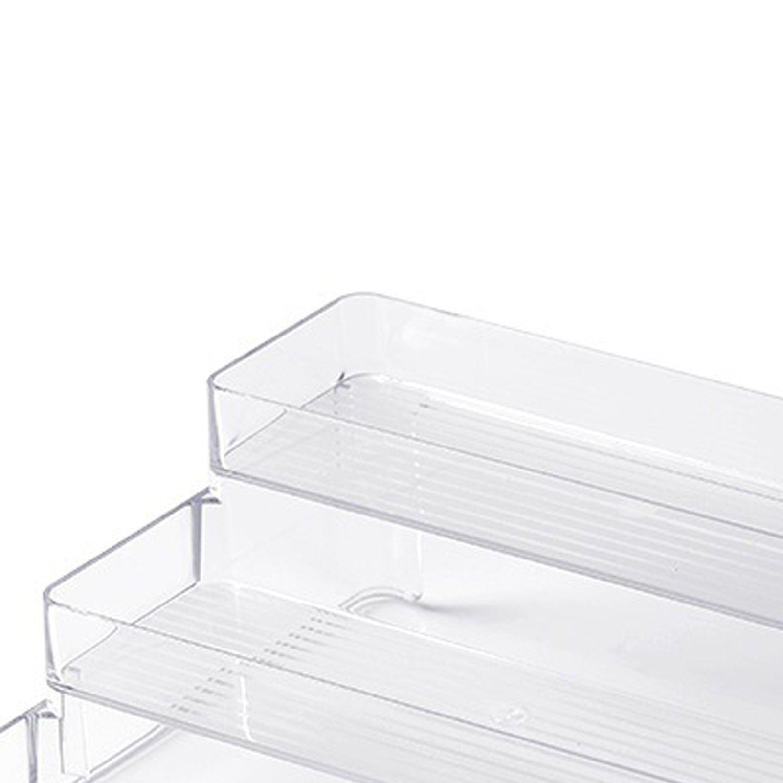 Clear Acrylic Display Riser Shelf 3 Tier Riser Display Stand Kitchen Bathroom Storage Rack - Image 8