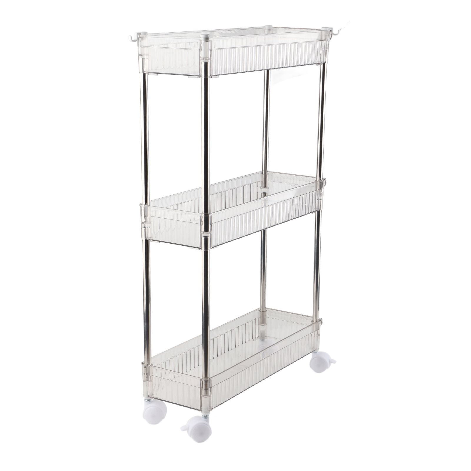 Bathroom Gap Shelf Bathroom Cosmetics Transparent Storage Rack Multi Layer Bathroom Organizer 3 Layers 37x12x50cm - Image 2