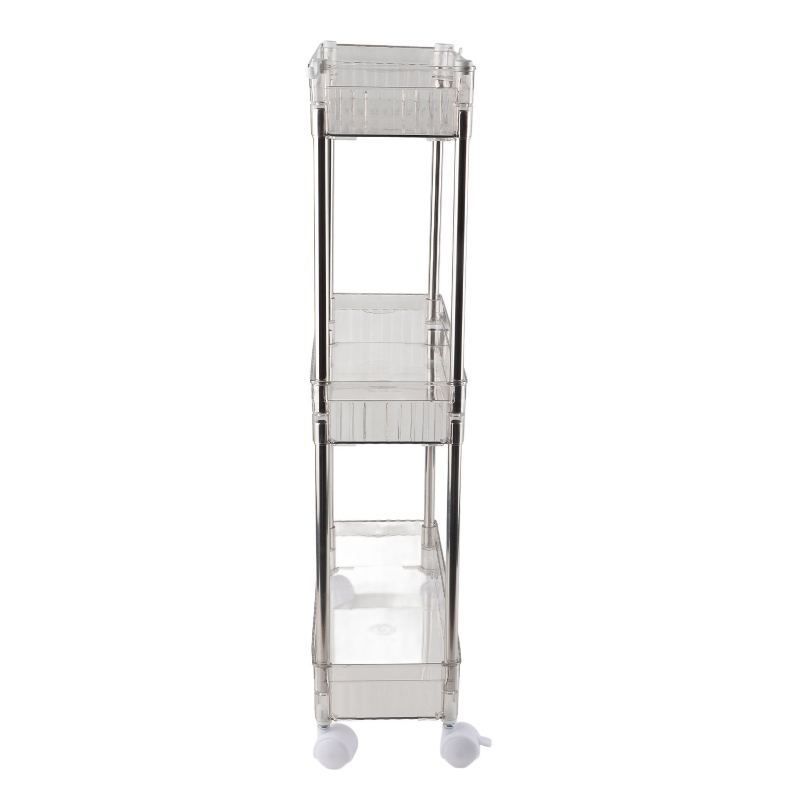 Bathroom Gap Shelf Bathroom Cosmetics Transparent Storage Rack Multi Layer Bathroom Organizer 3 Layers 37x12x50cm - Image 3