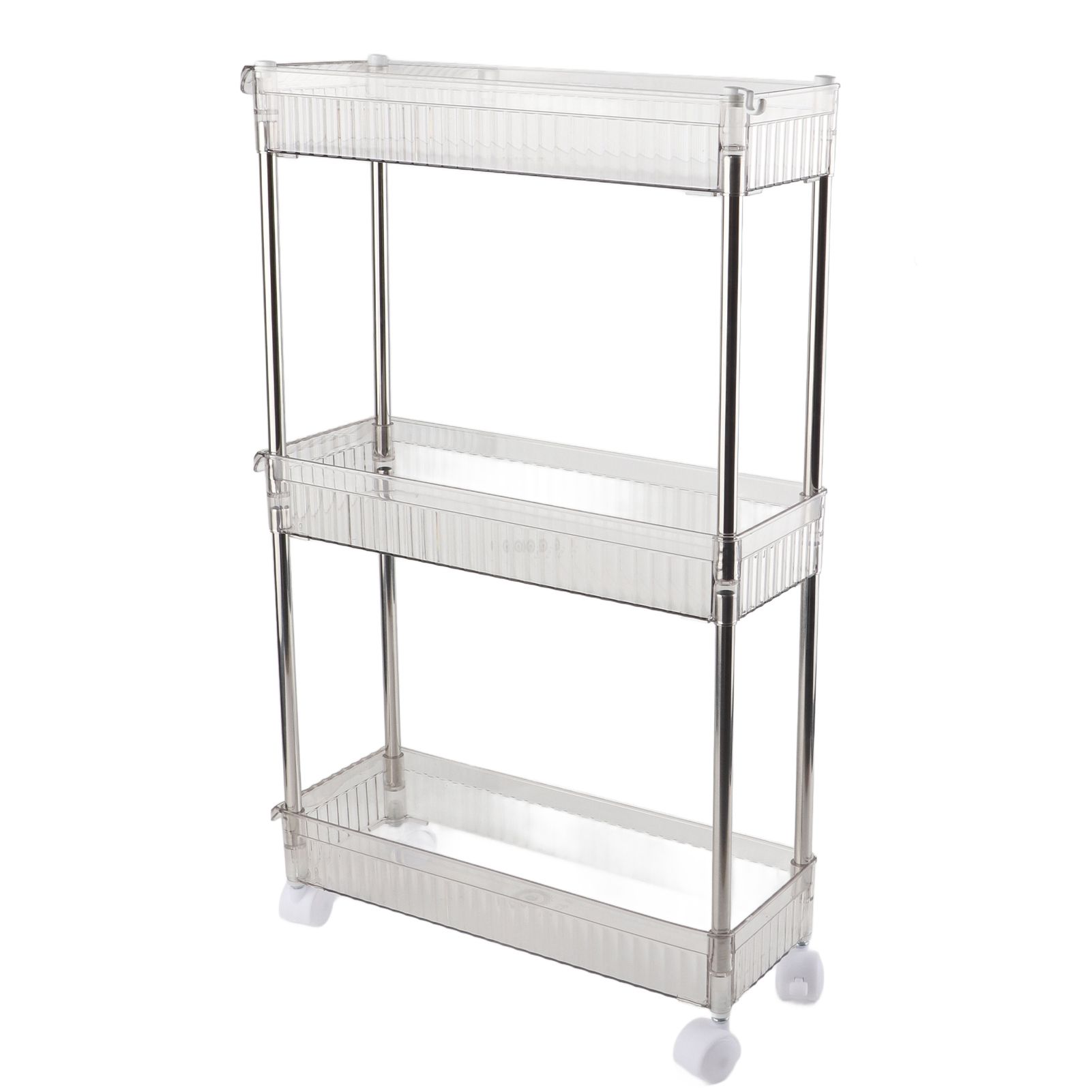 Bathroom Gap Shelf Bathroom Cosmetics Transparent Storage Rack Multi Layer Bathroom Organizer 3 Layers 37x12x50cm - Image 4