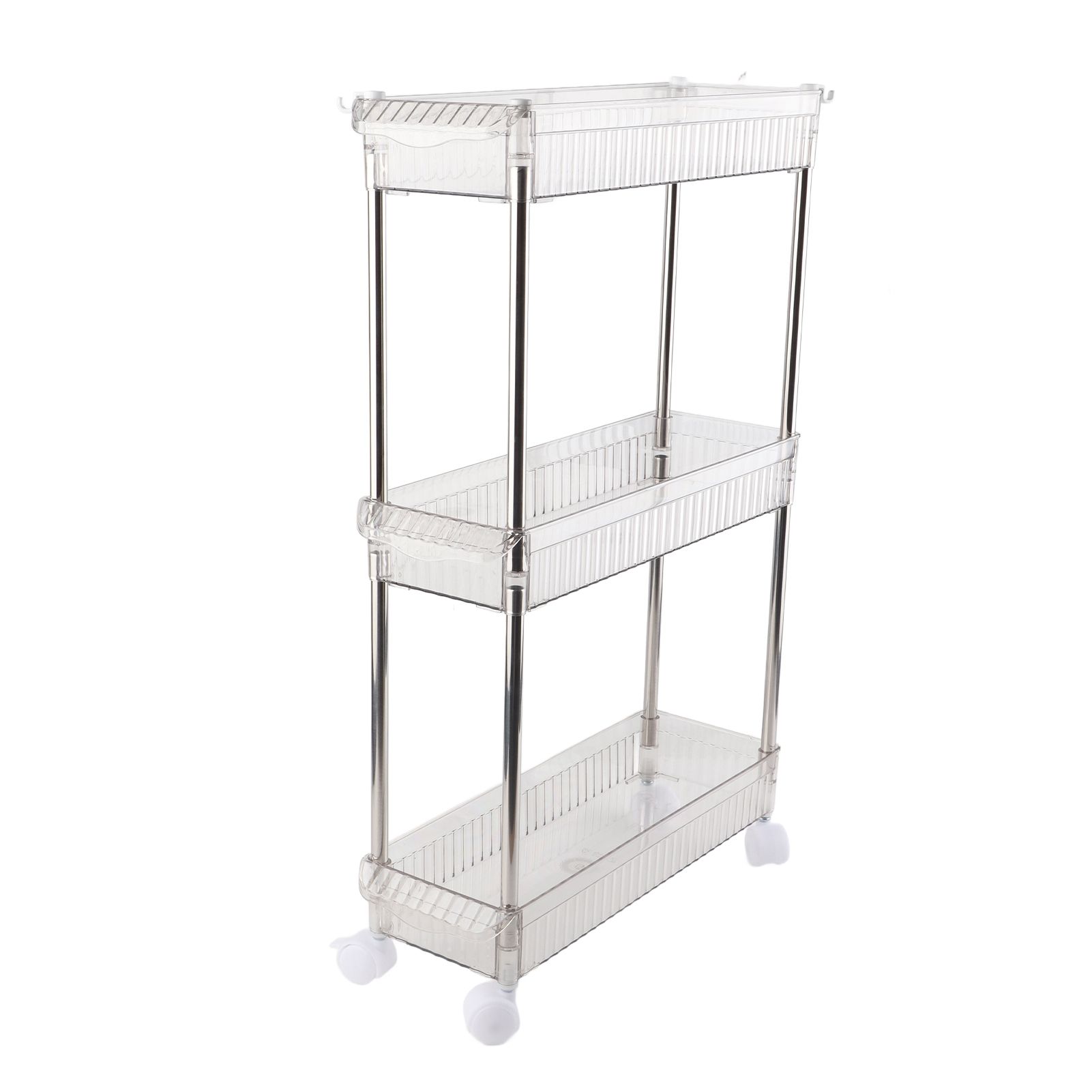 Bathroom Gap Shelf Bathroom Cosmetics Transparent Storage Rack Multi Layer Bathroom Organizer 3 Layers 37x12x50cm - Image 6
