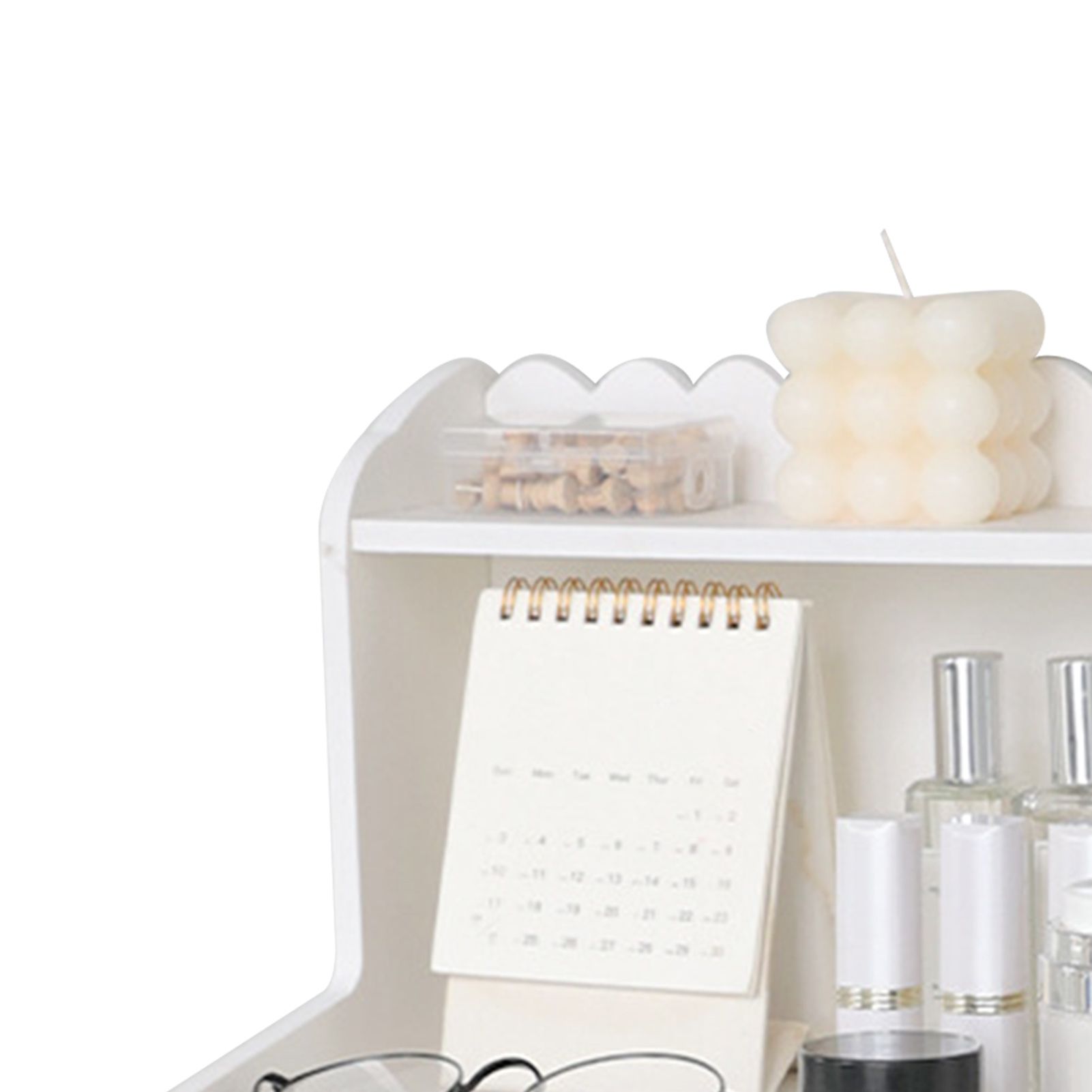 Desktop Wood Display Shelf Desk Multi Layer Storage Rack Mini Bookshelf Cosmetics Organizer S - Image 8