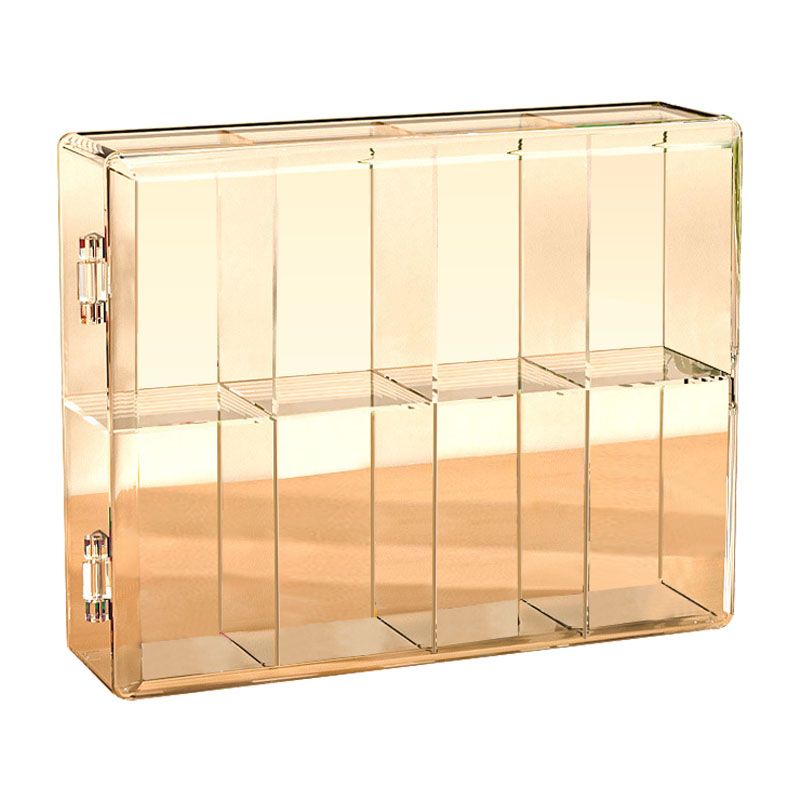8 Grid Cartoon Anime Figure Display Storage Box 8 Compartment Transparent Anime Figure Display Case for Home - Image 1