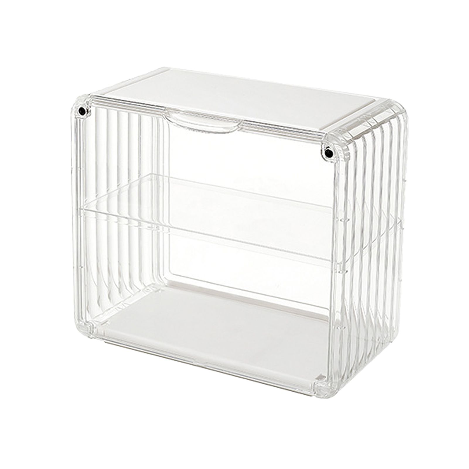 Figure Display Box Acrylic Blind Box Display Case Assemble Collectibles Box Dustproof Protection Showcase for Action Figure Small Size Transparent White - Image 1