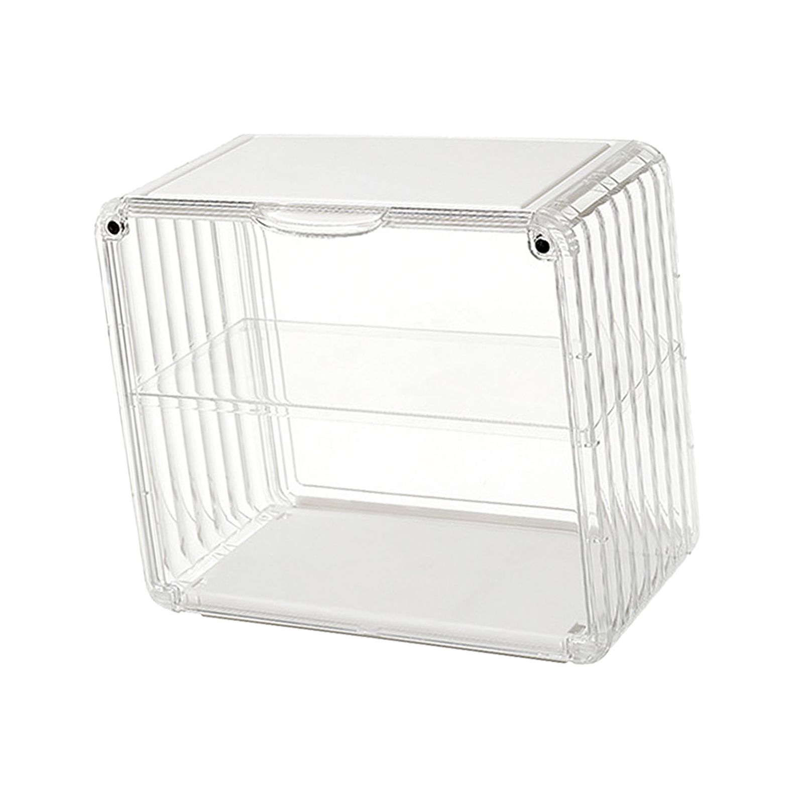 Figure Display Box Acrylic Blind Box Display Case Assemble Collectibles Box Dustproof Protection Showcase for Action Figure Small Size Transparent White - Image 2