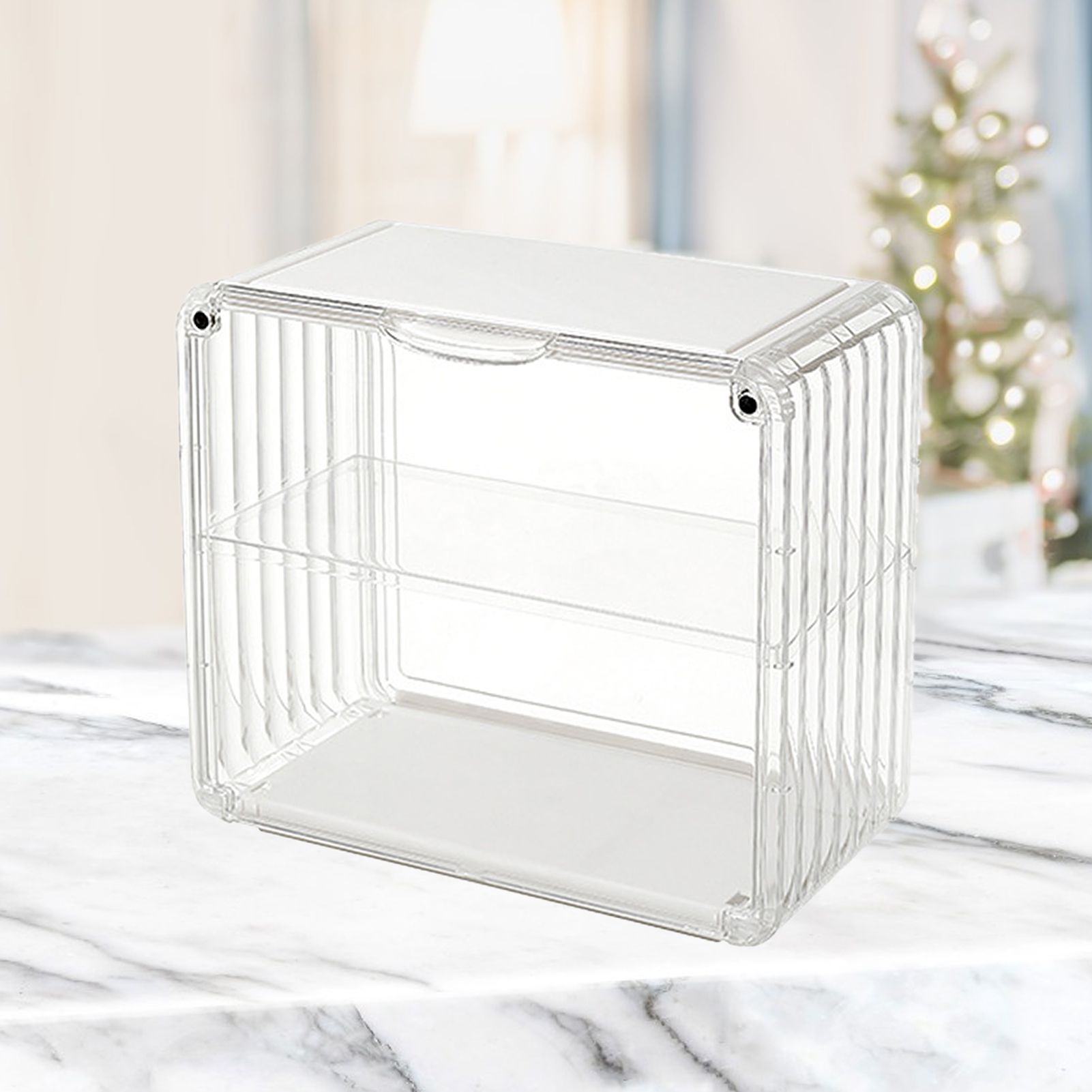 Figure Display Box Acrylic Blind Box Display Case Assemble Collectibles Box Dustproof Protection Showcase for Action Figure Small Size Transparent White - Image 5