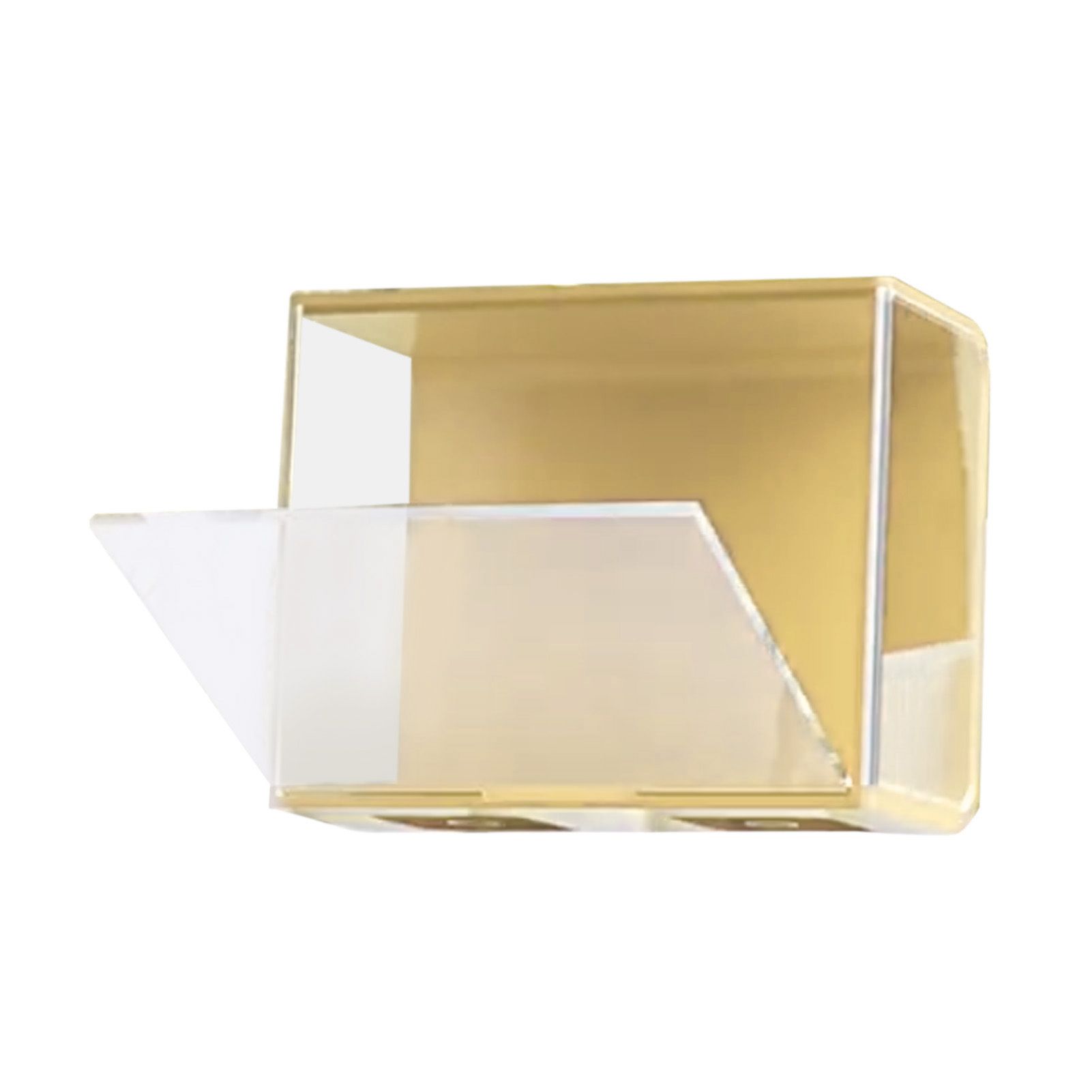 Doll Display Case ABS Transparent Stackable Clear Display Box Toy Storage Stand for Mini Figures Collectibles Large Yellow - Image 2