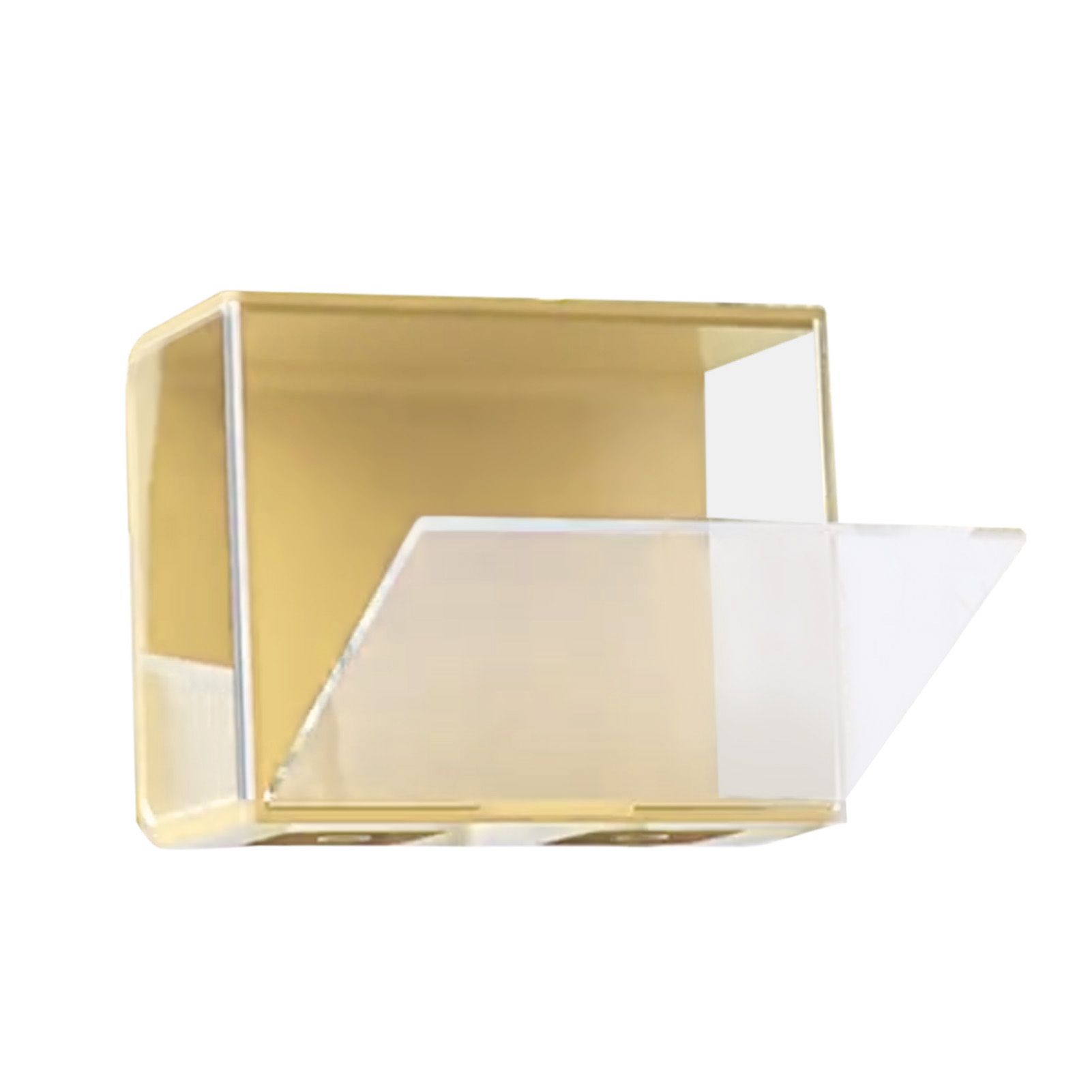 Doll Display Case ABS Transparent Stackable Clear Display Box Toy Storage Stand for Mini Figures Collectibles Large Yellow - Image 3