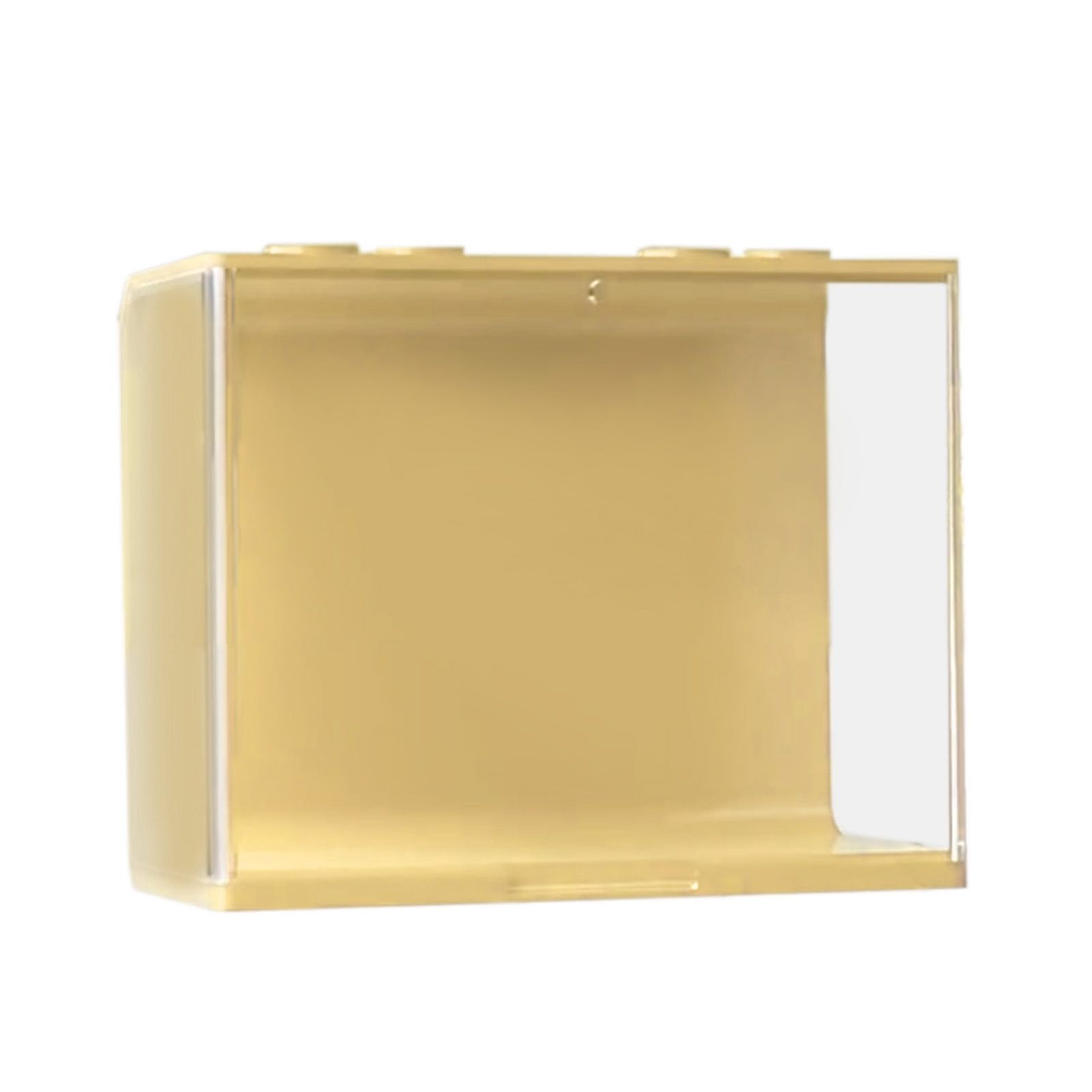 Doll Display Case ABS Transparent Stackable Clear Display Box Toy Storage Stand for Mini Figures Collectibles Large Yellow - Image 4