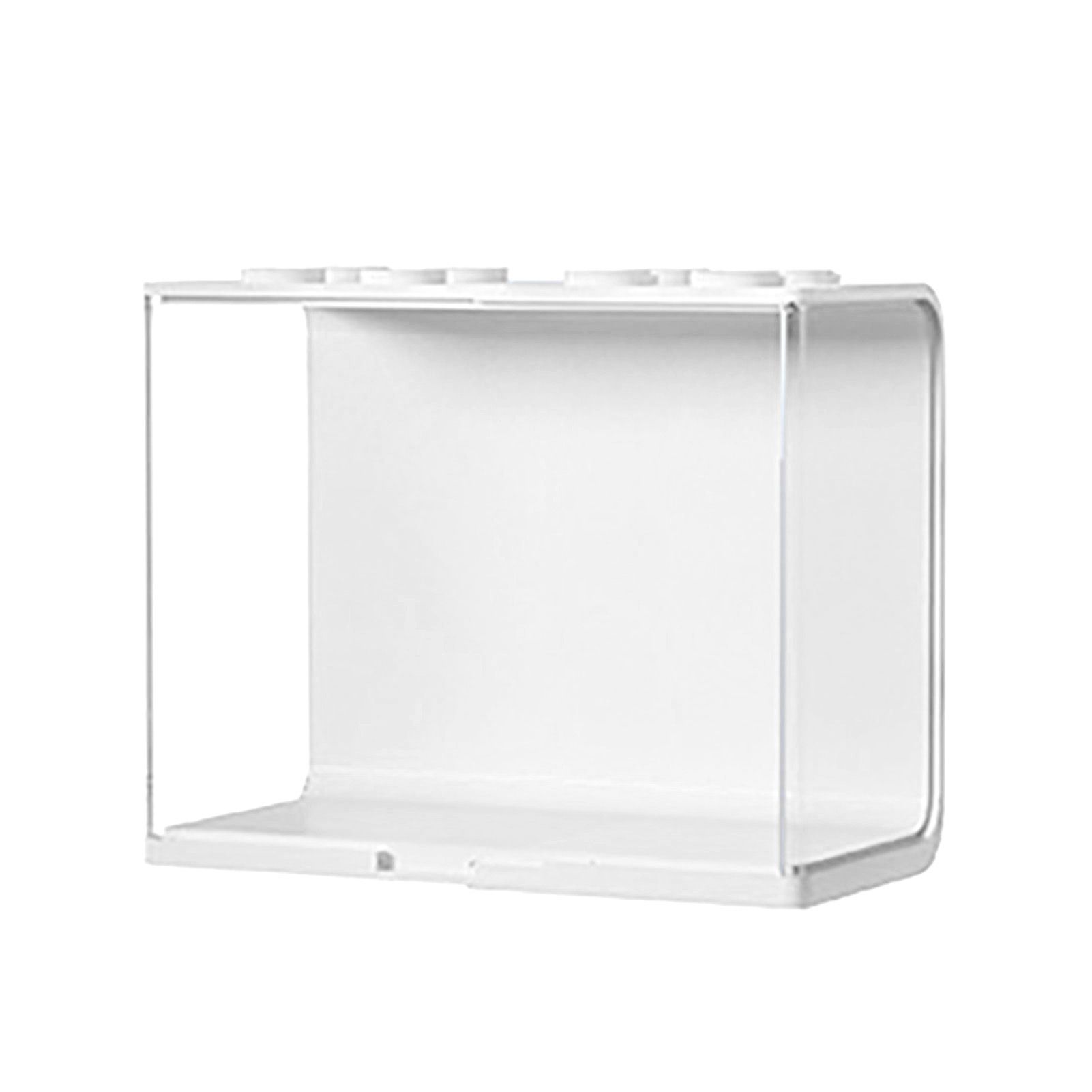 Doll Display Case ABS Transparent Stackable Clear Display Box Toy Storage Stand for Mini Figures Collectibles Large White - Image 1