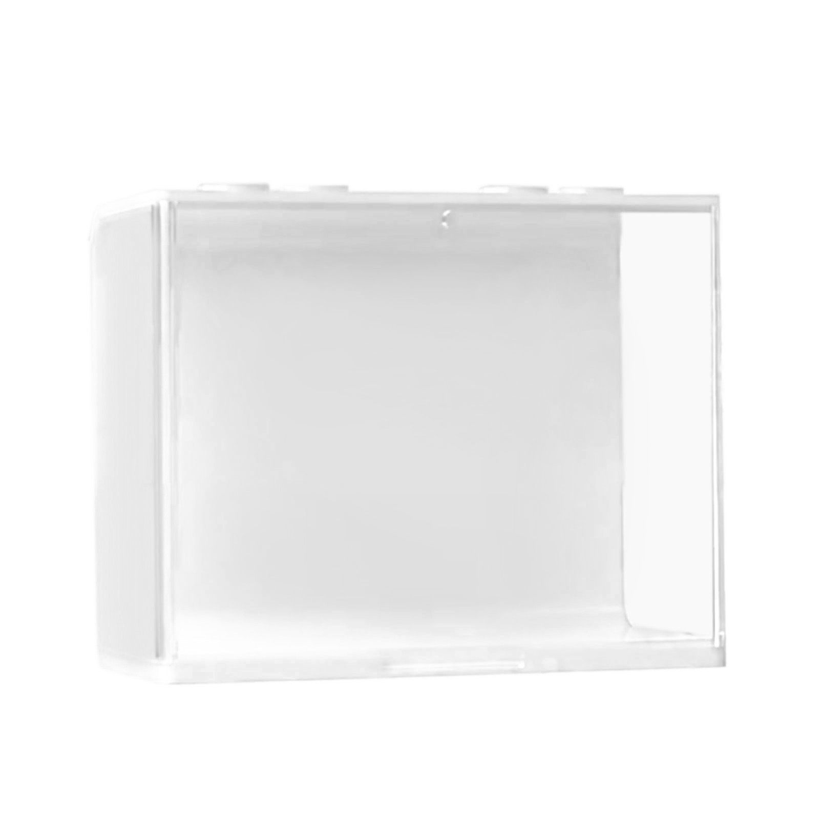 Doll Display Case ABS Transparent Stackable Clear Display Box Toy Storage Stand for Mini Figures Collectibles Large White - Image 4