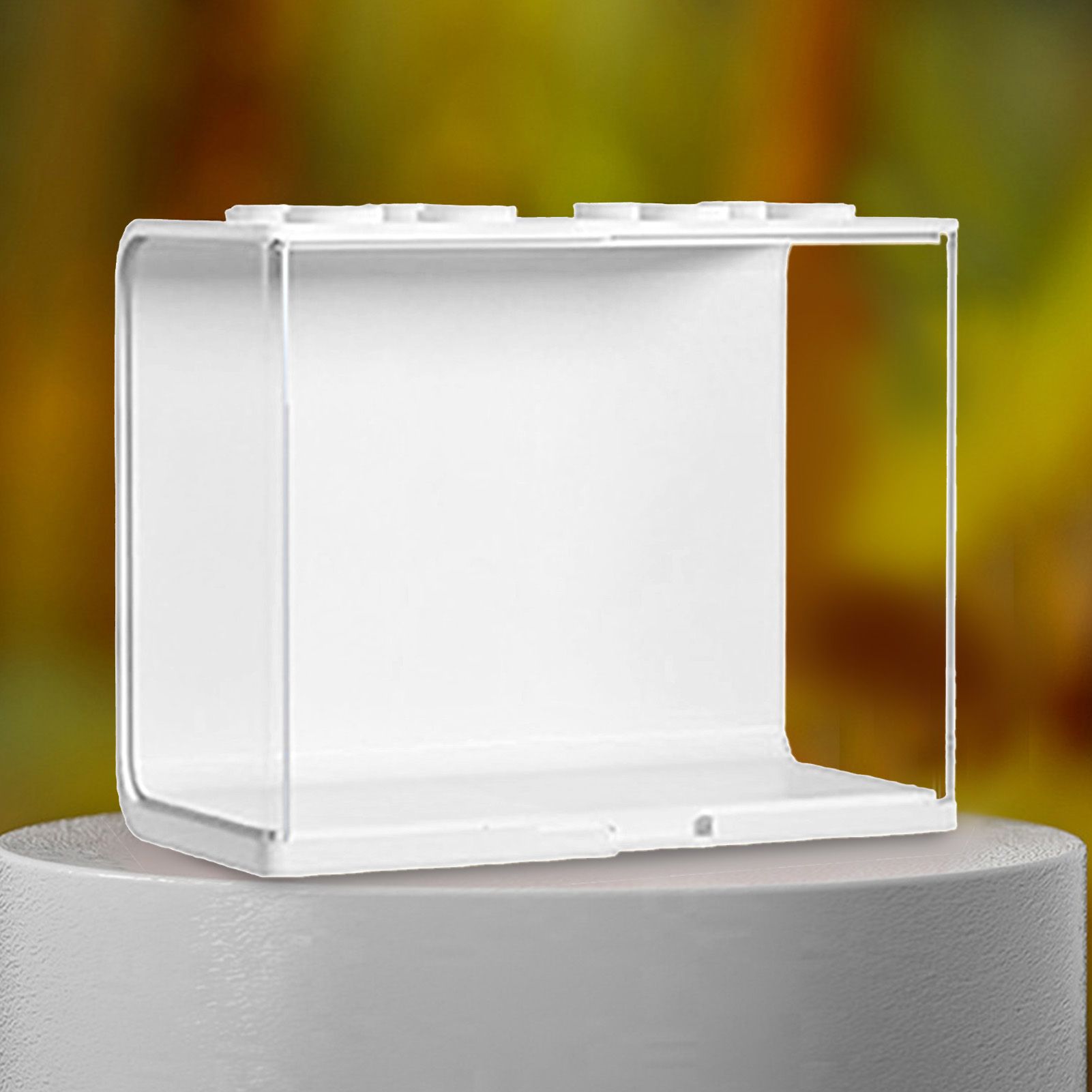Doll Display Case ABS Transparent Stackable Clear Display Box Toy Storage Stand for Mini Figures Collectibles Large White - Image 6
