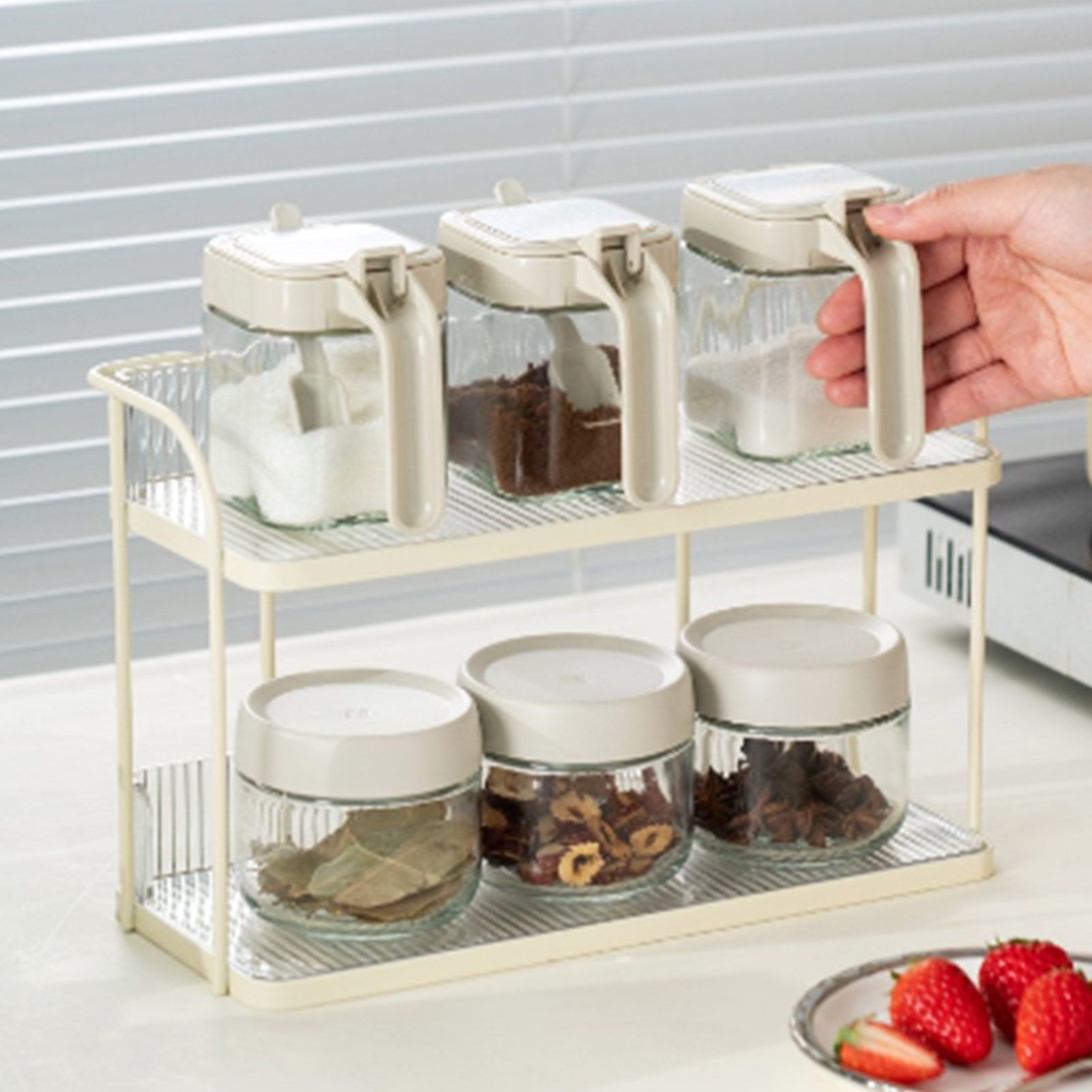 Transparent Double Layer Storage Rack Desktop Cosmetic Storage Rack Accessories Organizer for Bedroom - Image 6
