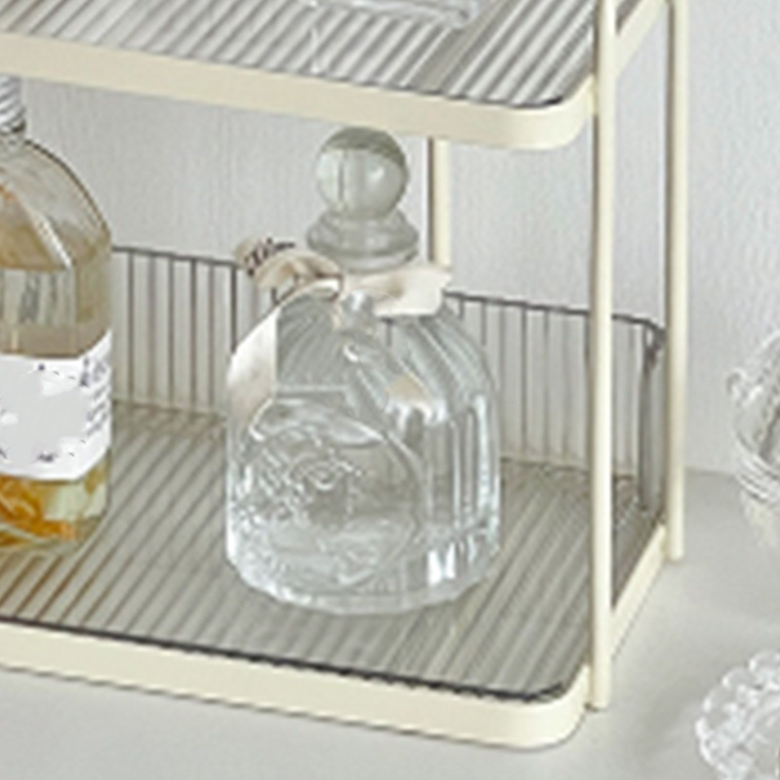 Transparent Double Layer Storage Rack Desktop Cosmetic Storage Rack Accessories Organizer for Bedroom - Image 8