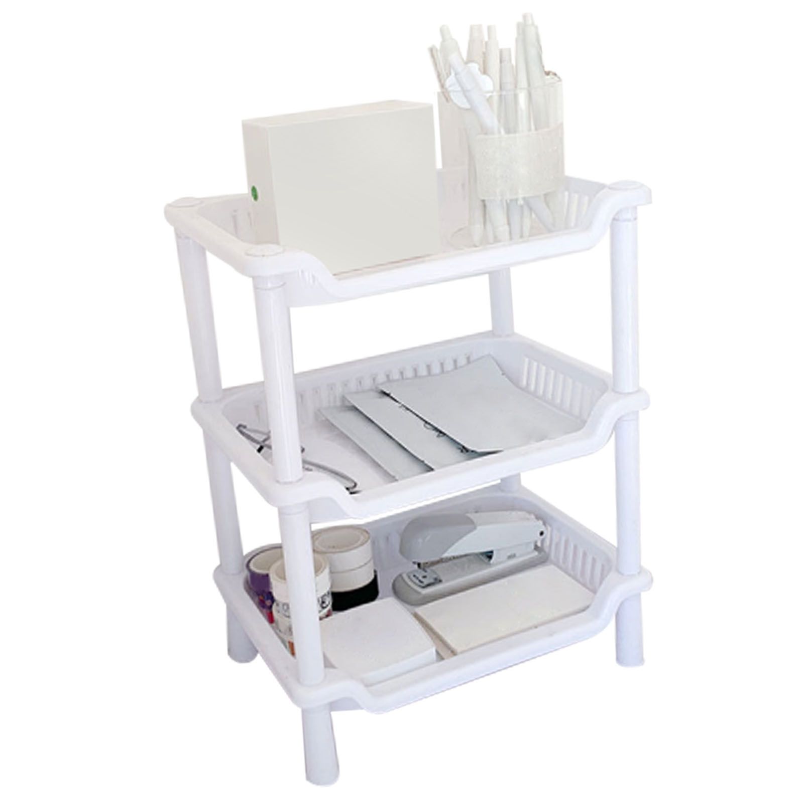 3 Tier Bathroom Countertop Organizer Detachable Multifunctional Makeup Storage Shelf Rack for Bathroom Kitchen Bedroom - Image 2