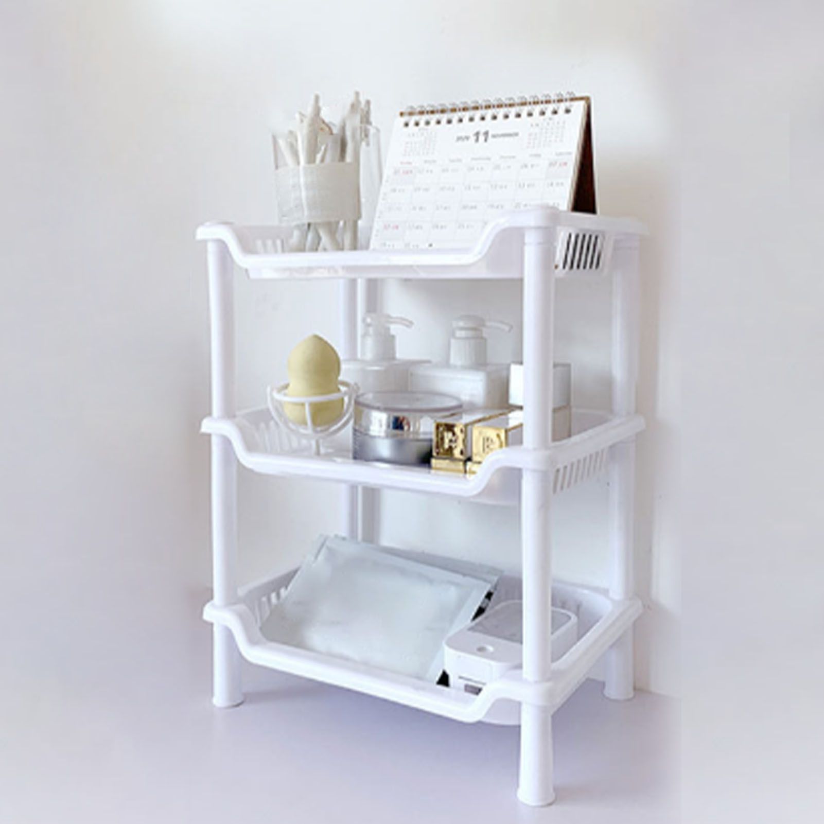 3 Tier Bathroom Countertop Organizer Detachable Multifunctional Makeup Storage Shelf Rack for Bathroom Kitchen Bedroom - Image 5