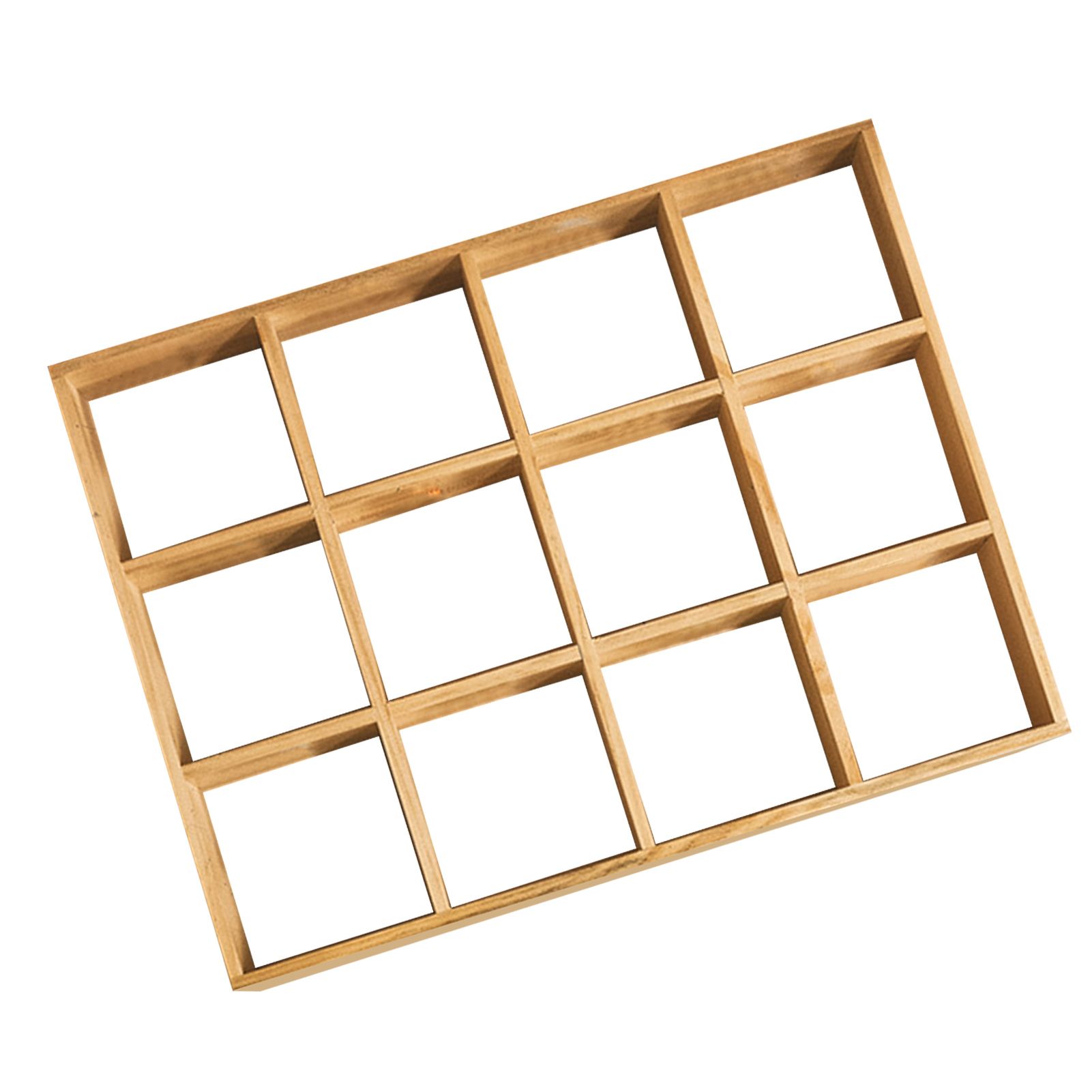12 Grids Action Figure Wooden Storage Shelf Figure Wood Shadow Box Shelf Organizer for Bedroom Living Room Study Without Back Plate - Image 3
