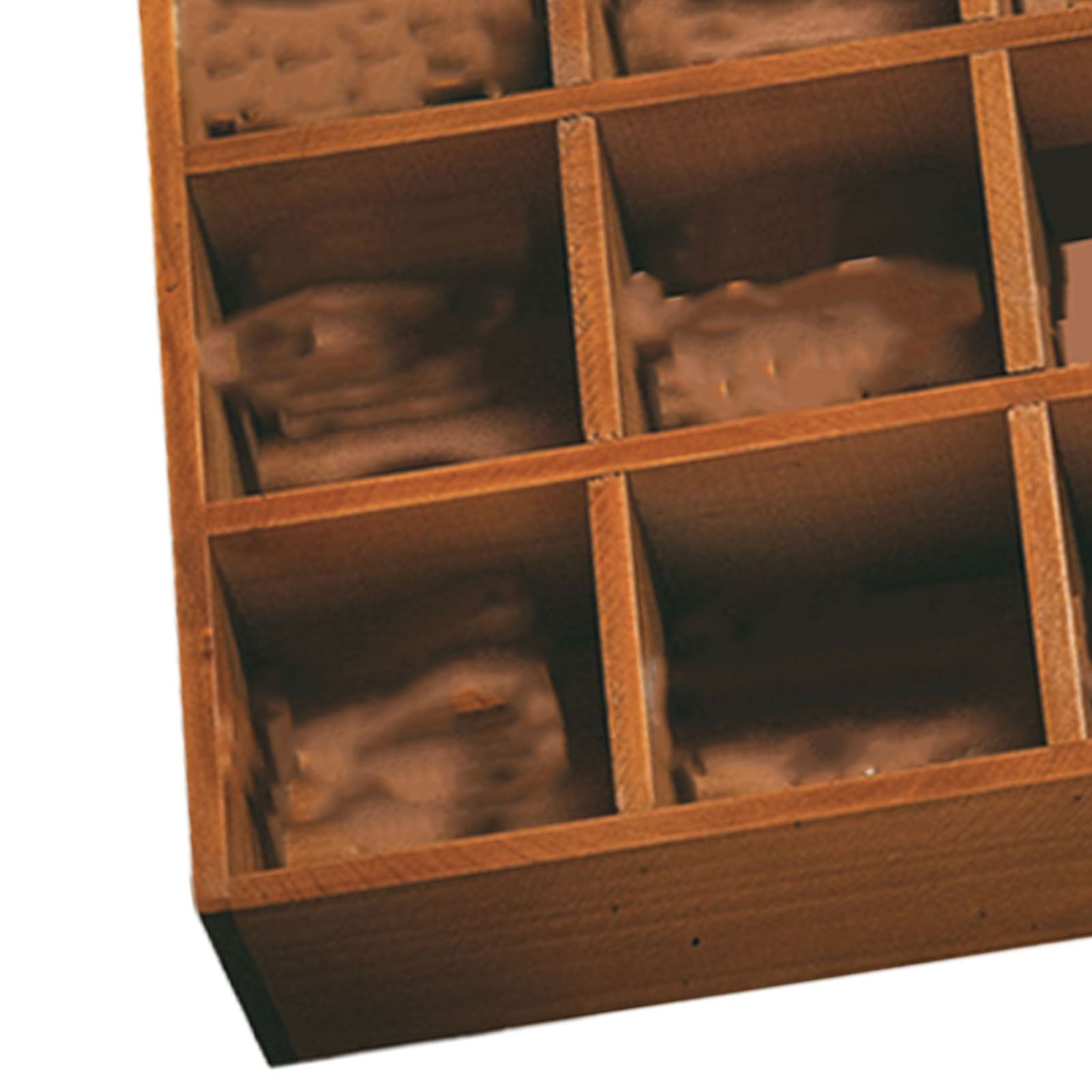 Wall Mounted Figures Display Shelves Rack Retro Wooden Figures Display Case for Home Bedroom 16 Grids - Image 7