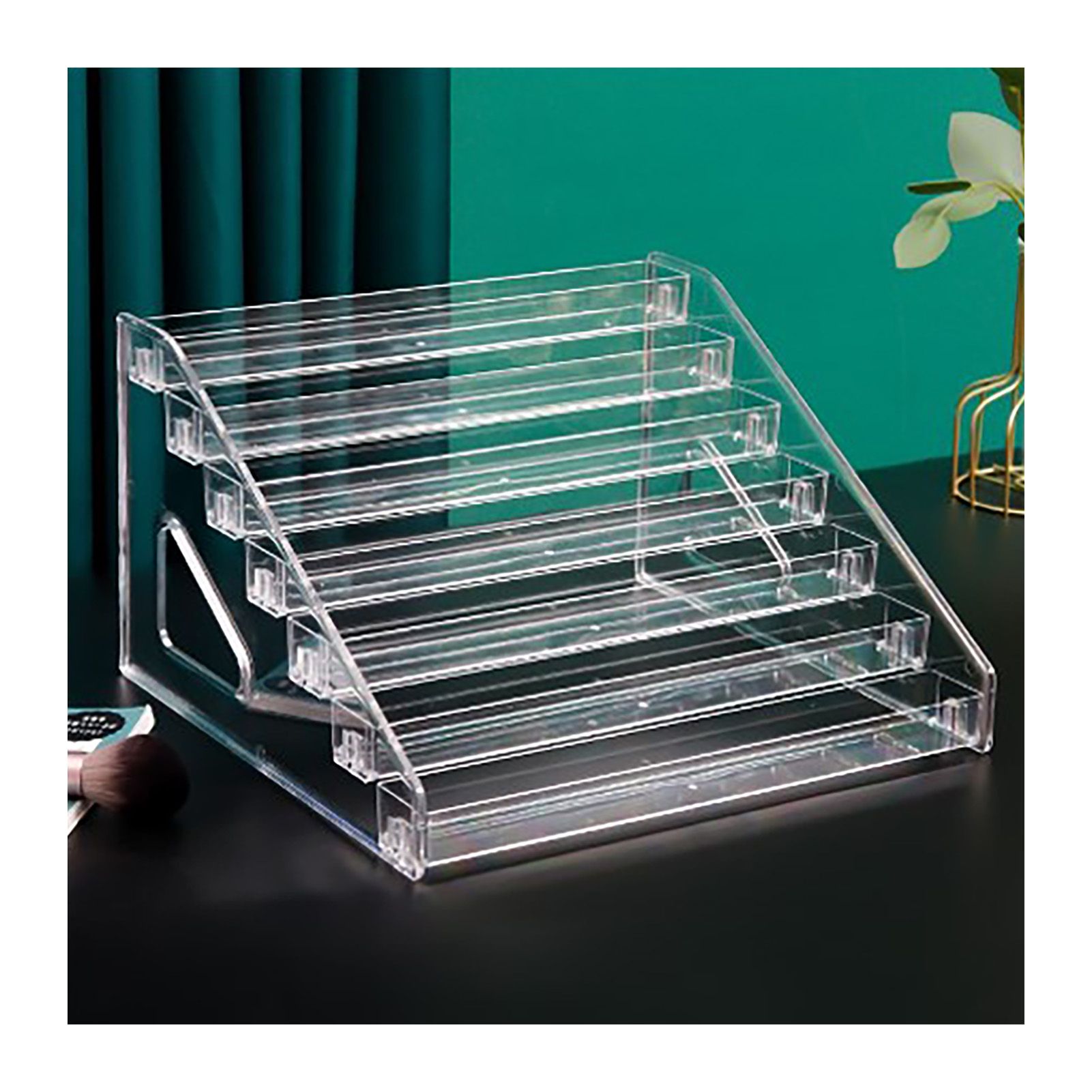 Desktop Lipstick Storage Box Plastic Transparent Makeup Storage Display Case for Perfume Nail Polish - Image 3