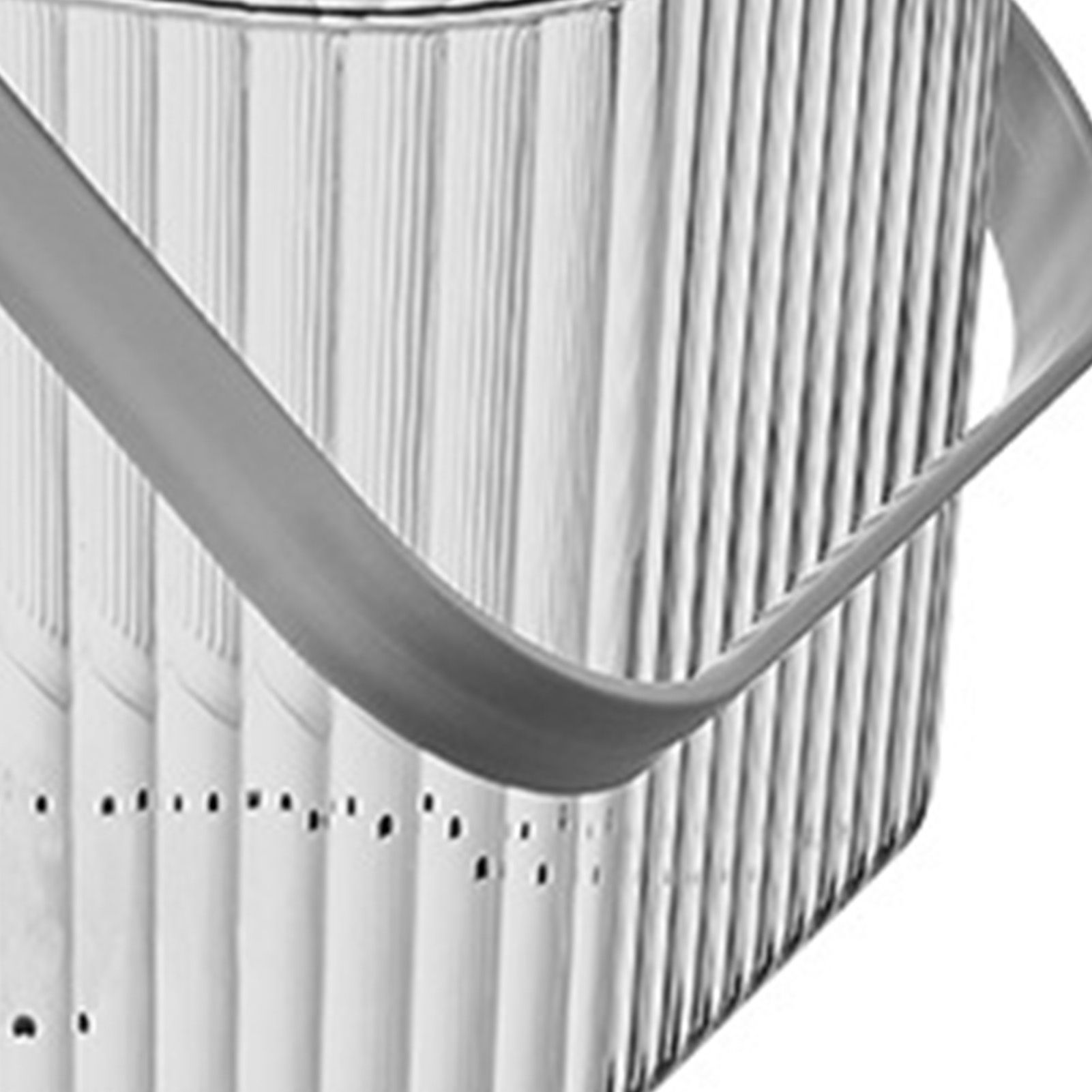 Bath Organizer Basket Stylish Clear Stripe Large Capacity Shower Storage Organizer with Handle for Bathroom Grey - Image 6