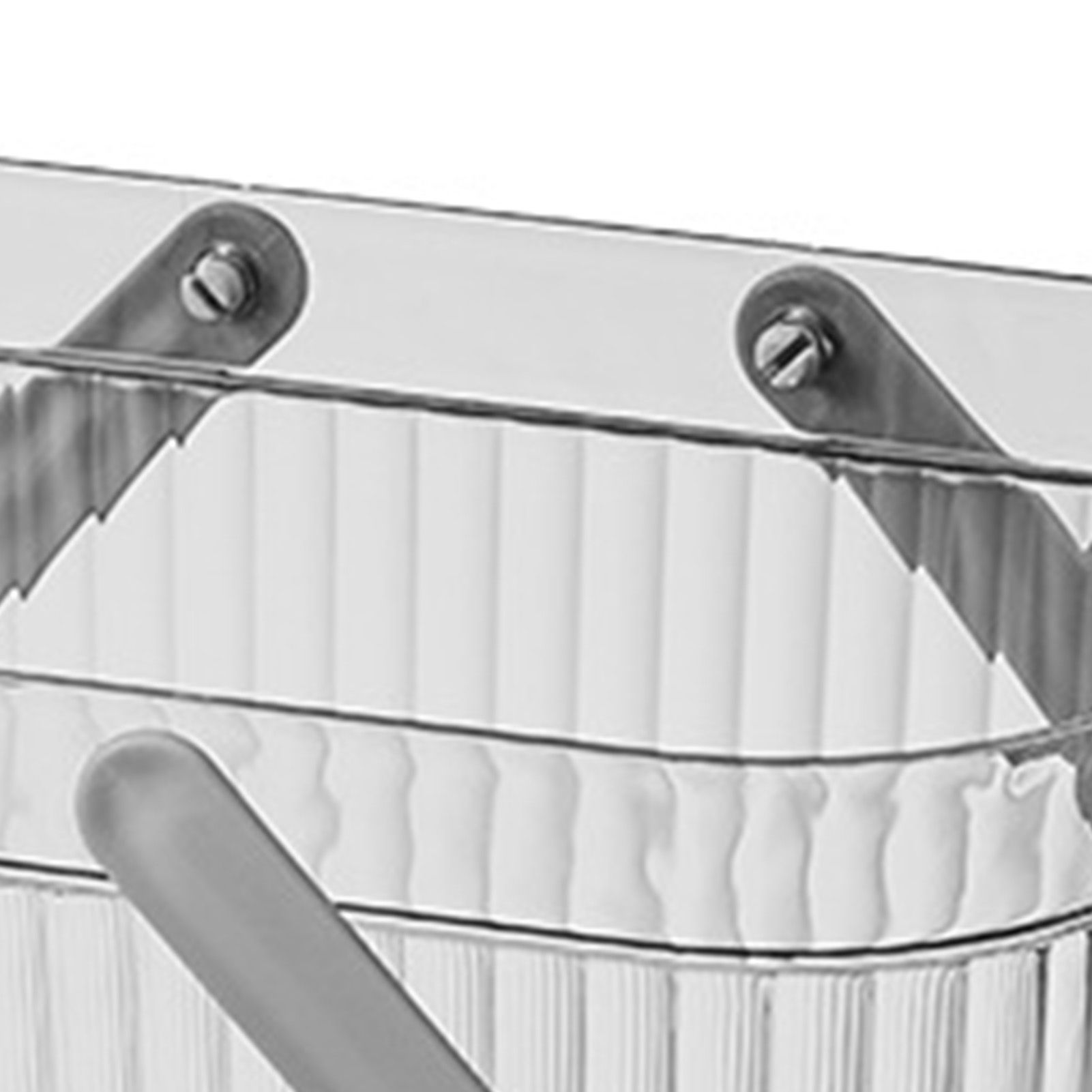 Bath Organizer Basket Stylish Clear Stripe Large Capacity Shower Storage Organizer with Handle for Bathroom Grey - Image 8